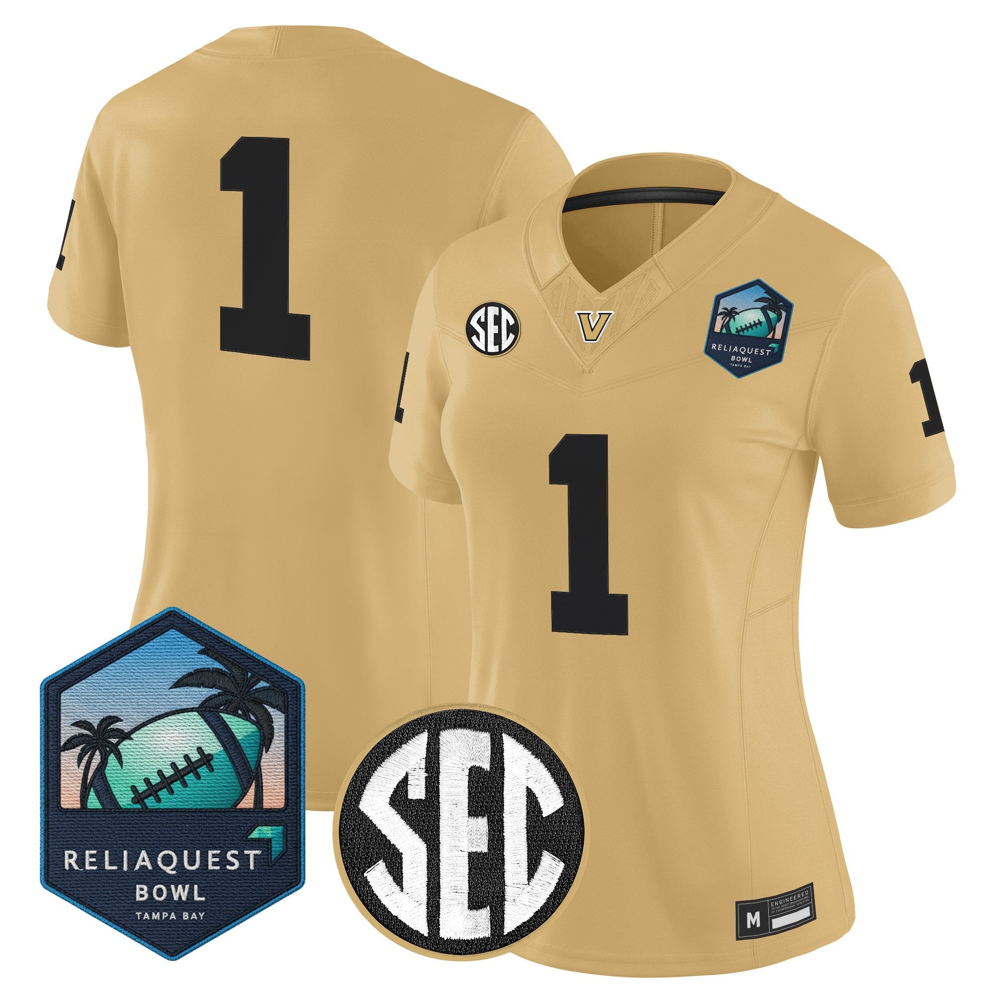 Women's Vanderbilt Commodores 2025 ReliaQuest Bowl Vapor Limited Jersey - All Stitched