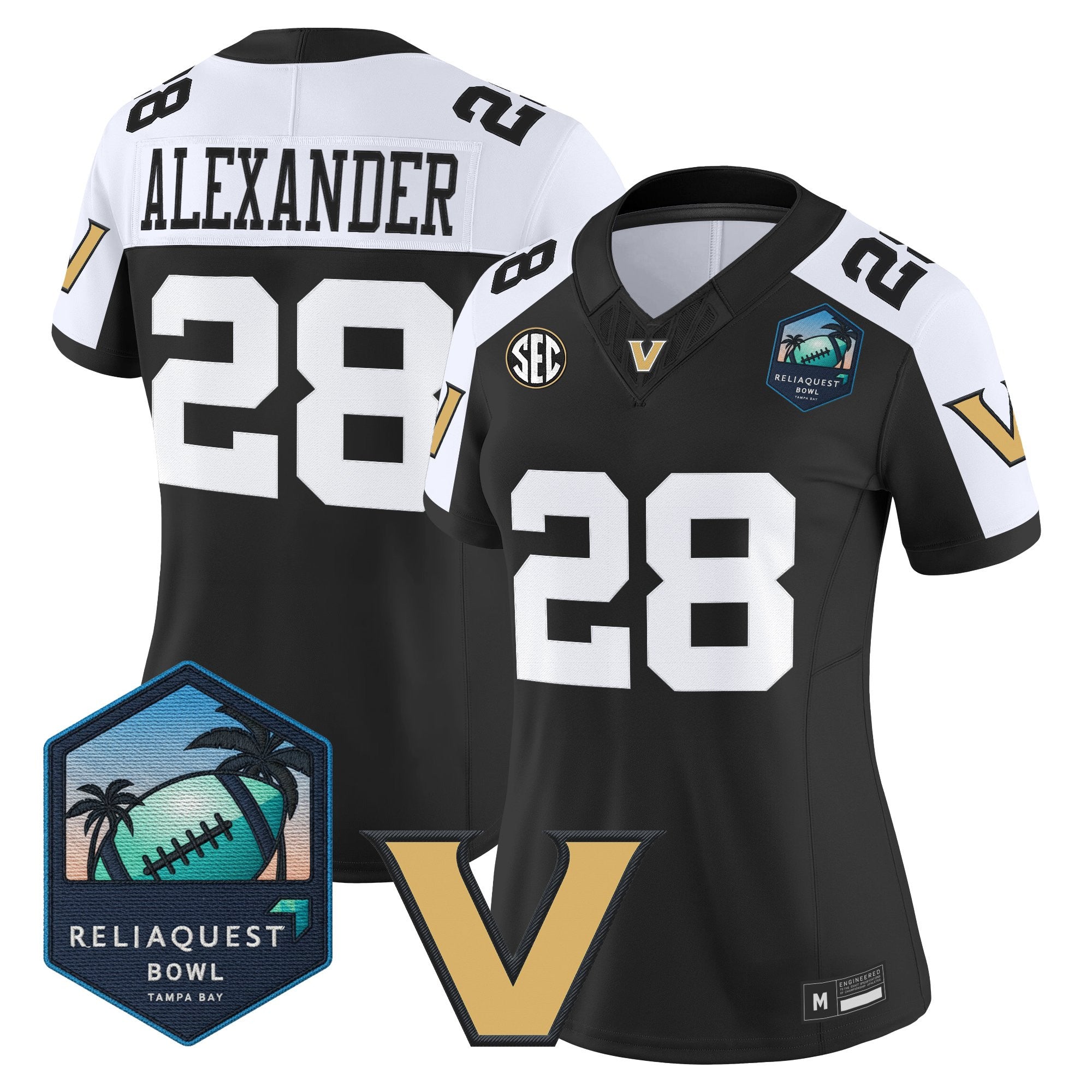 Women's Vanderbilt Commodores 2025 ReliaQuest Bowl Vapor Limited Jersey - All Stitched