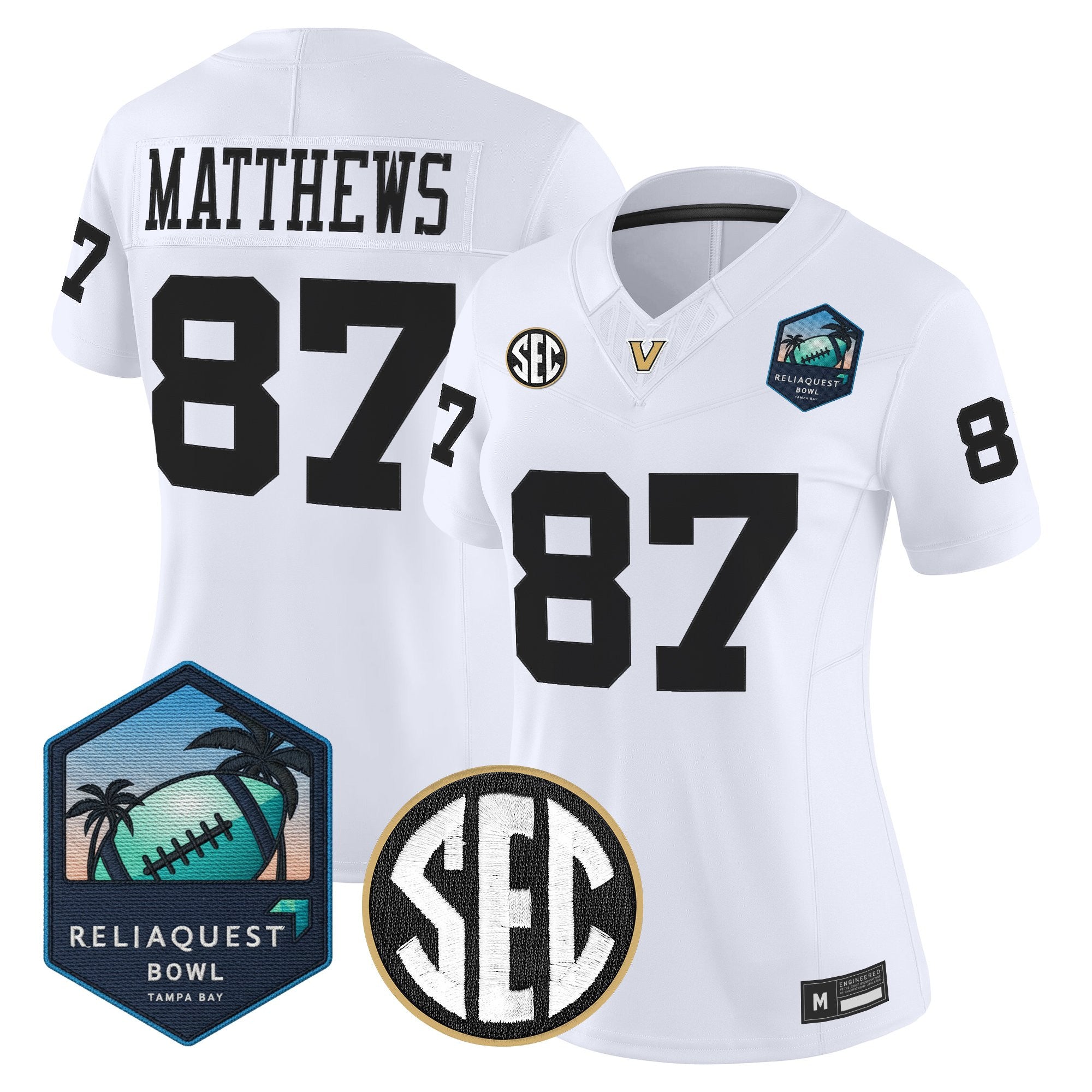 Women's Vanderbilt Commodores 2025 ReliaQuest Bowl Vapor Limited Jersey - All Stitched