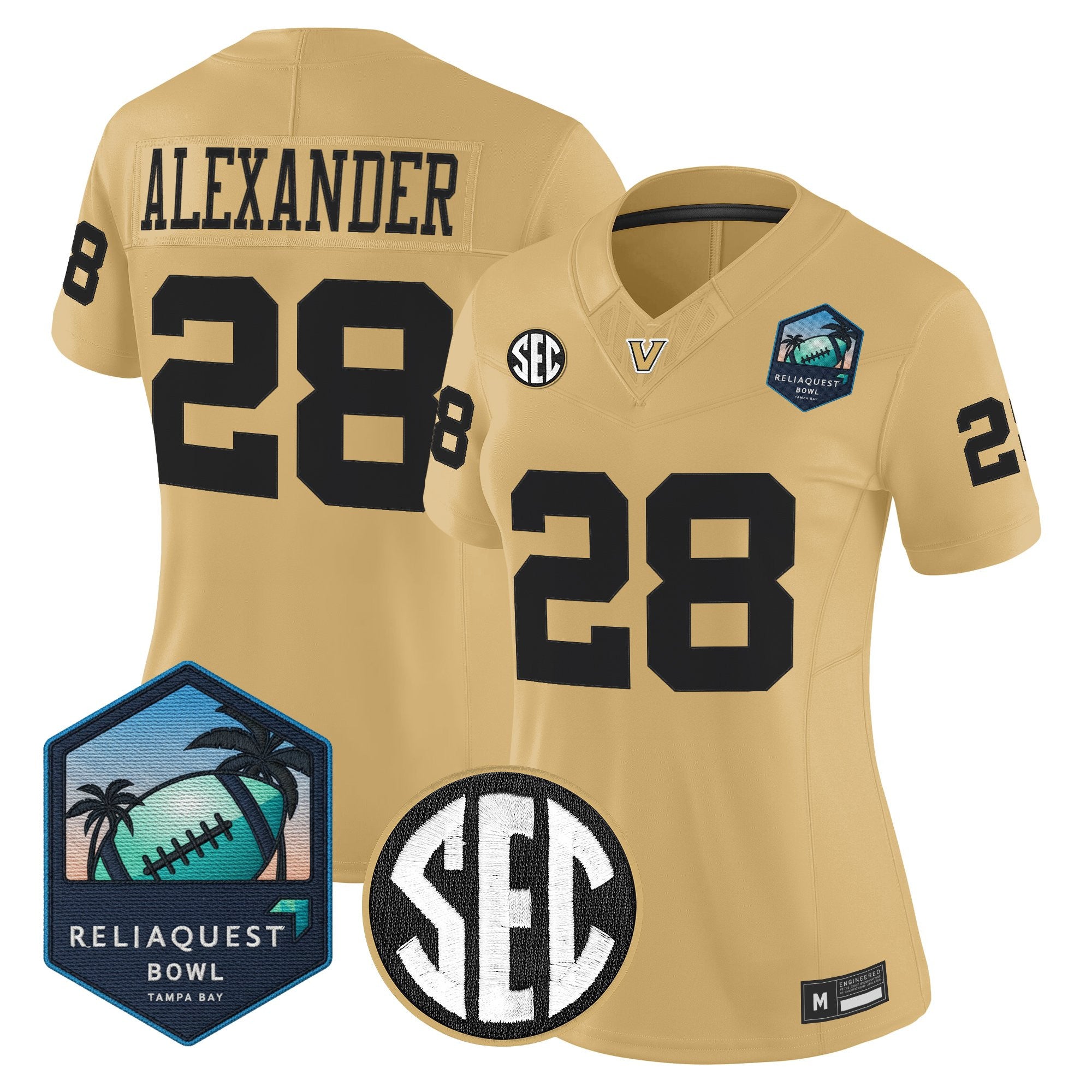 Women's Vanderbilt Commodores 2025 ReliaQuest Bowl Vapor Limited Jersey - All Stitched