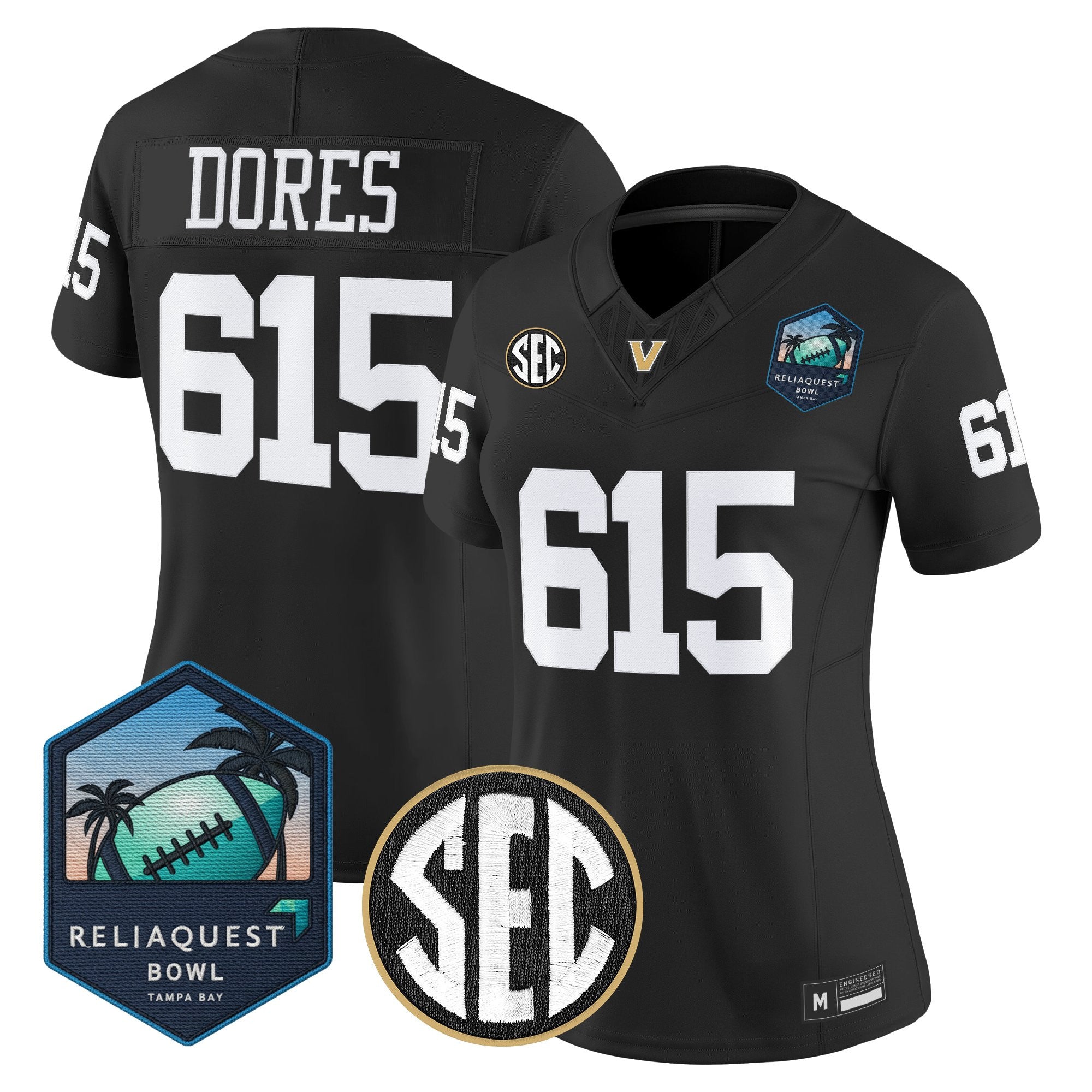 Women's Vanderbilt Commodores 2025 ReliaQuest Bowl Vapor Limited Jersey - All Stitched