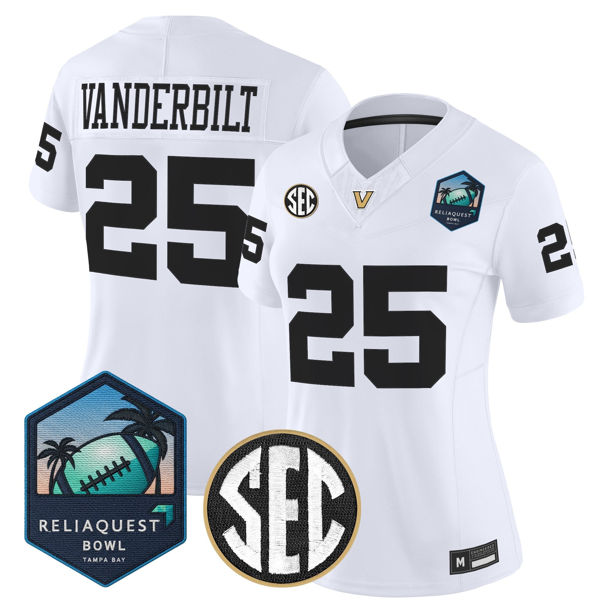 Women's Vanderbilt Commodores 2025 ReliaQuest Bowl Vapor Limited Jersey - All Stitched