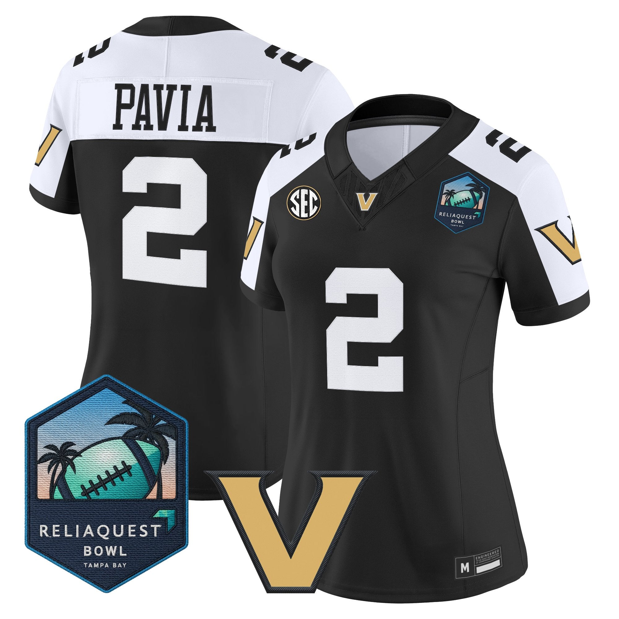 Women's Vanderbilt Commodores 2025 ReliaQuest Bowl Vapor Limited Jersey - All Stitched