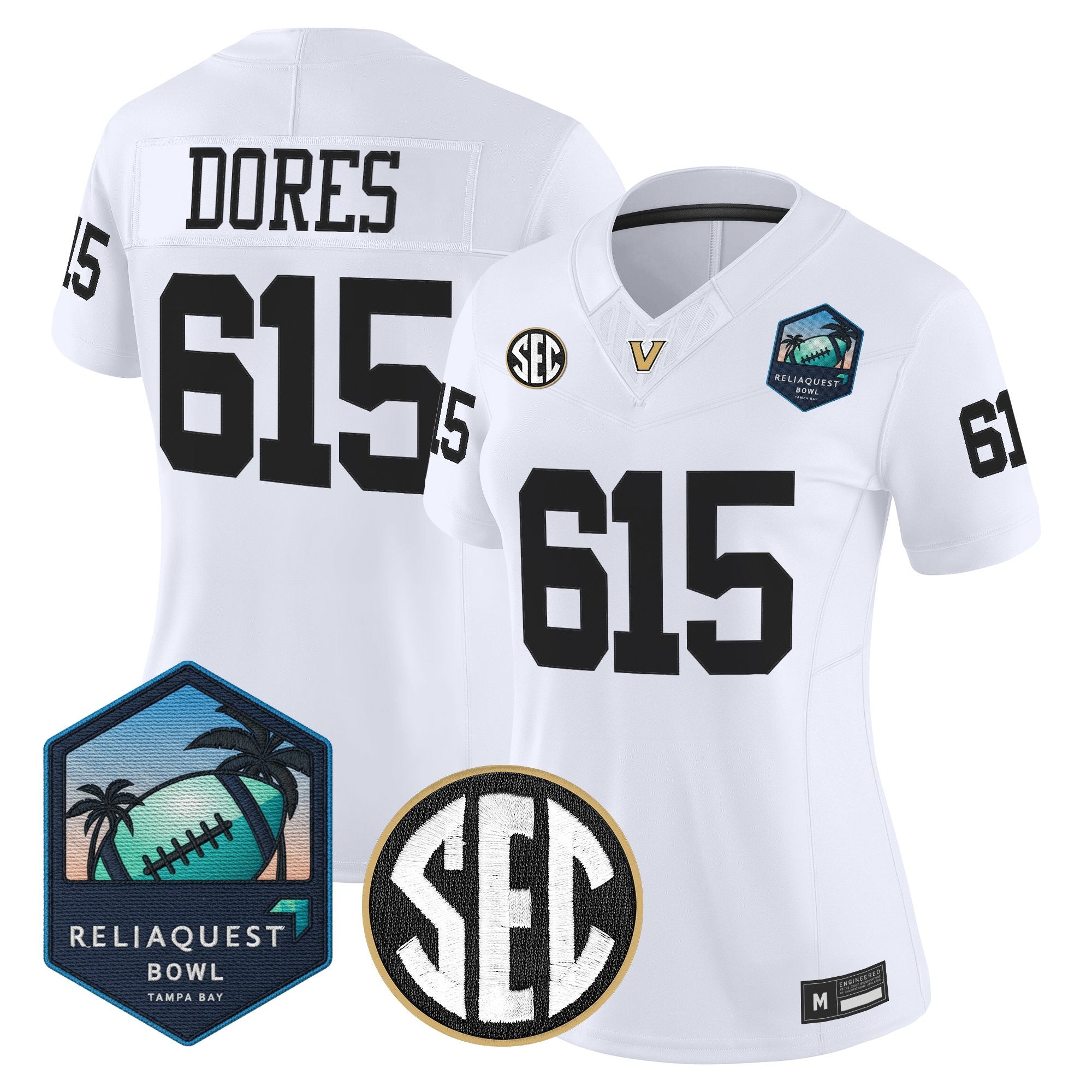 Women's Vanderbilt Commodores 2025 ReliaQuest Bowl Vapor Limited Jersey - All Stitched