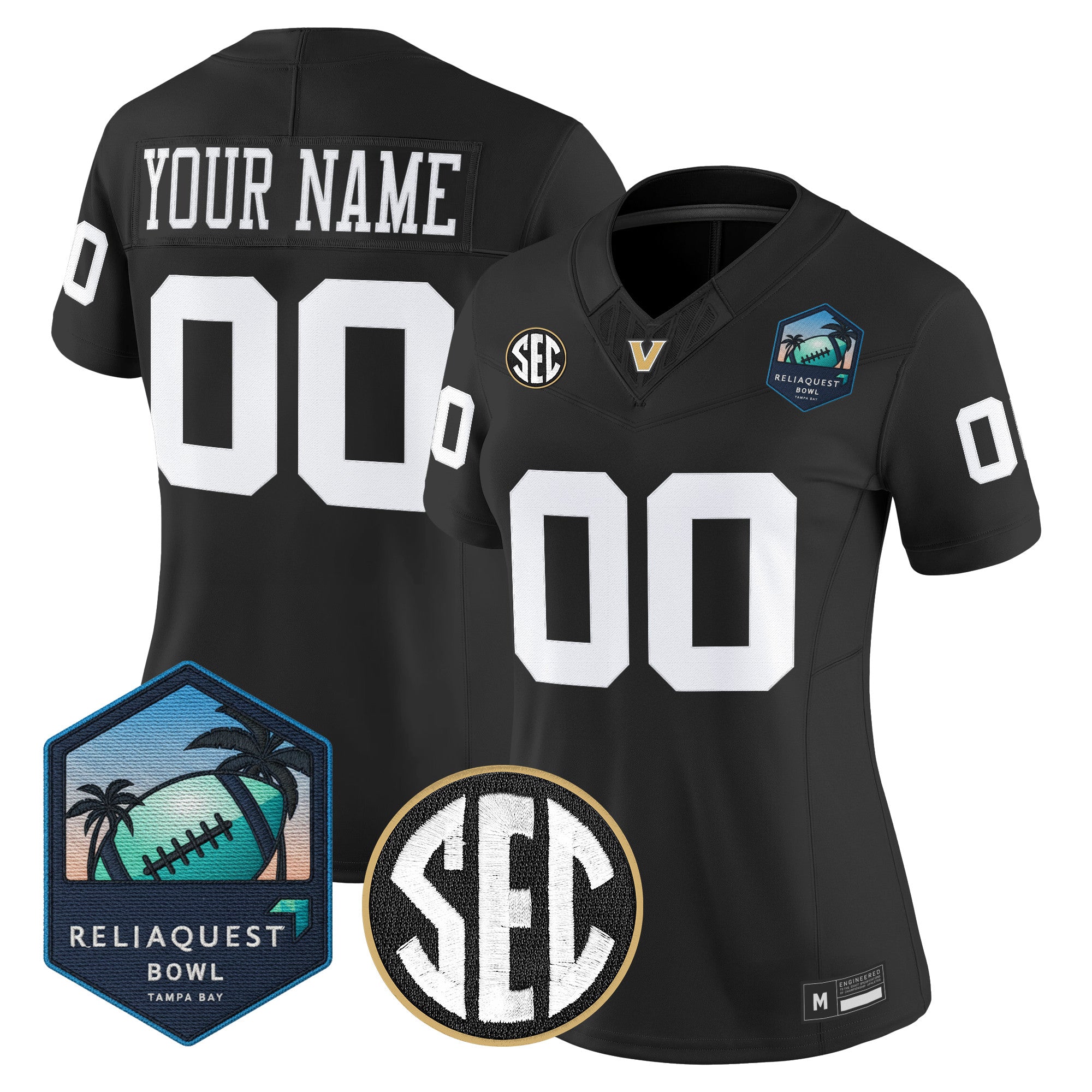 Vanderbilt Commodores 2025 ReliaQuest Bowl Vapor Limited Custom Jersey - All Stitched