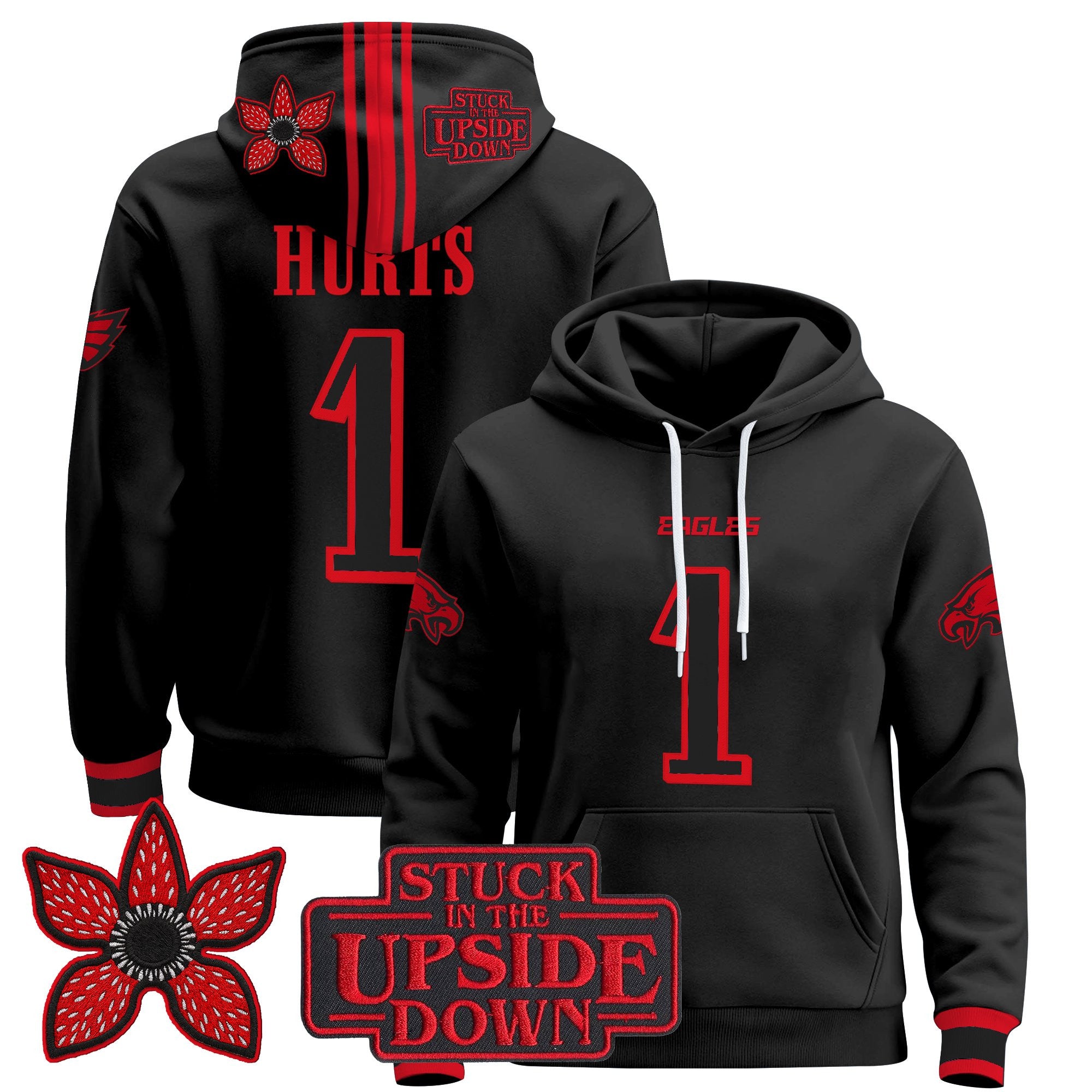Philadelphia Eagles 'Stranger Things Edition' Premium Pullover Hoodie - All Stitched