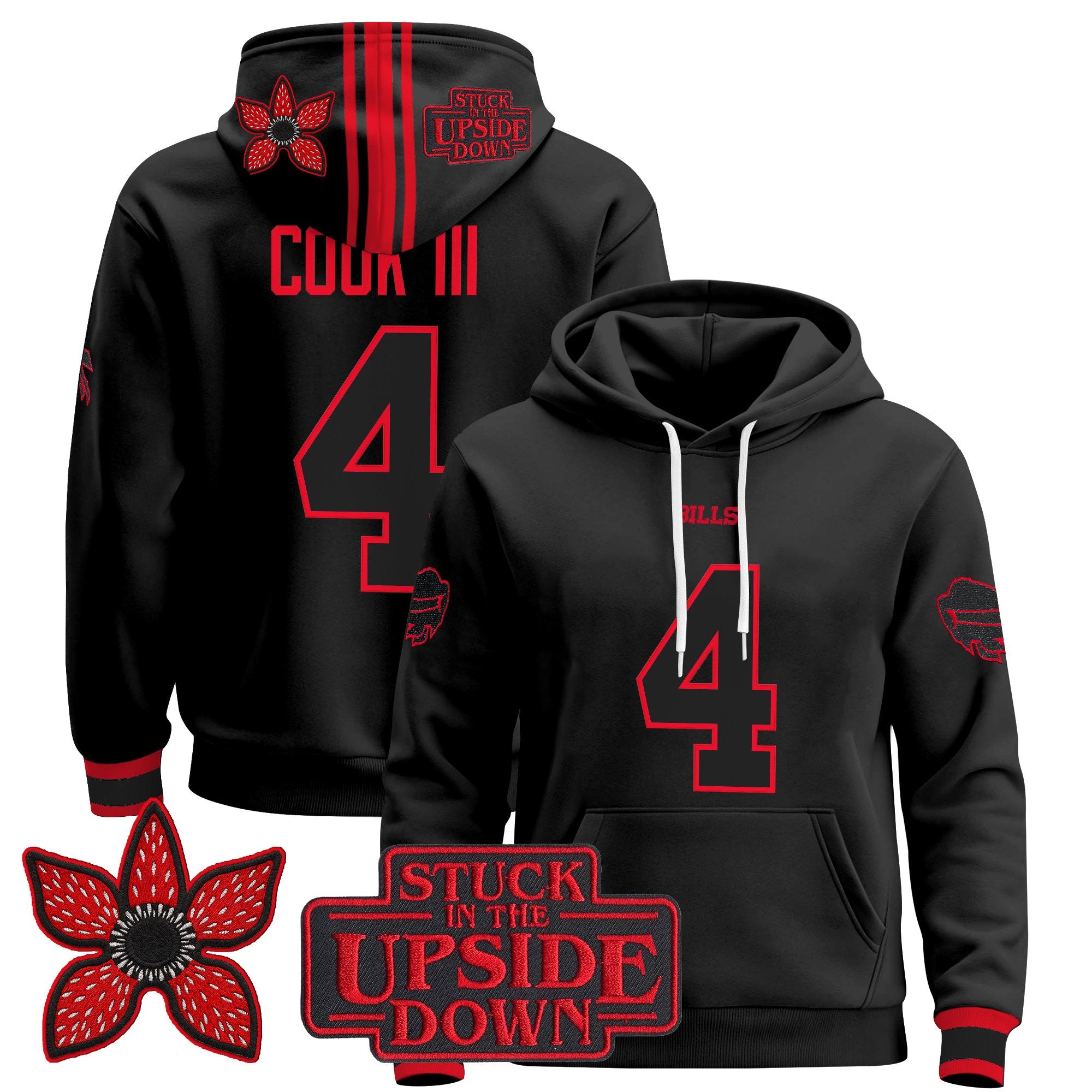 Buffalo Bills 'Stranger Things Edition' Premium Pullover Hoodie - All Stitched