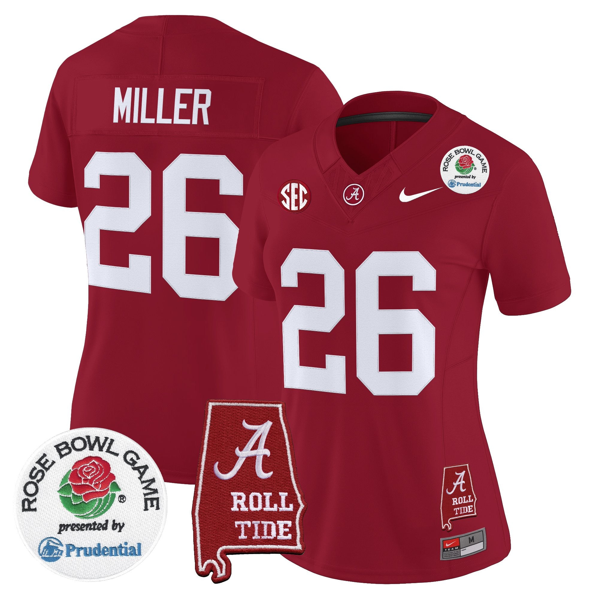 Women's Alabama Crimson Tide 2026 Rose Bowl Vapor Limited Jersey - All Stitched