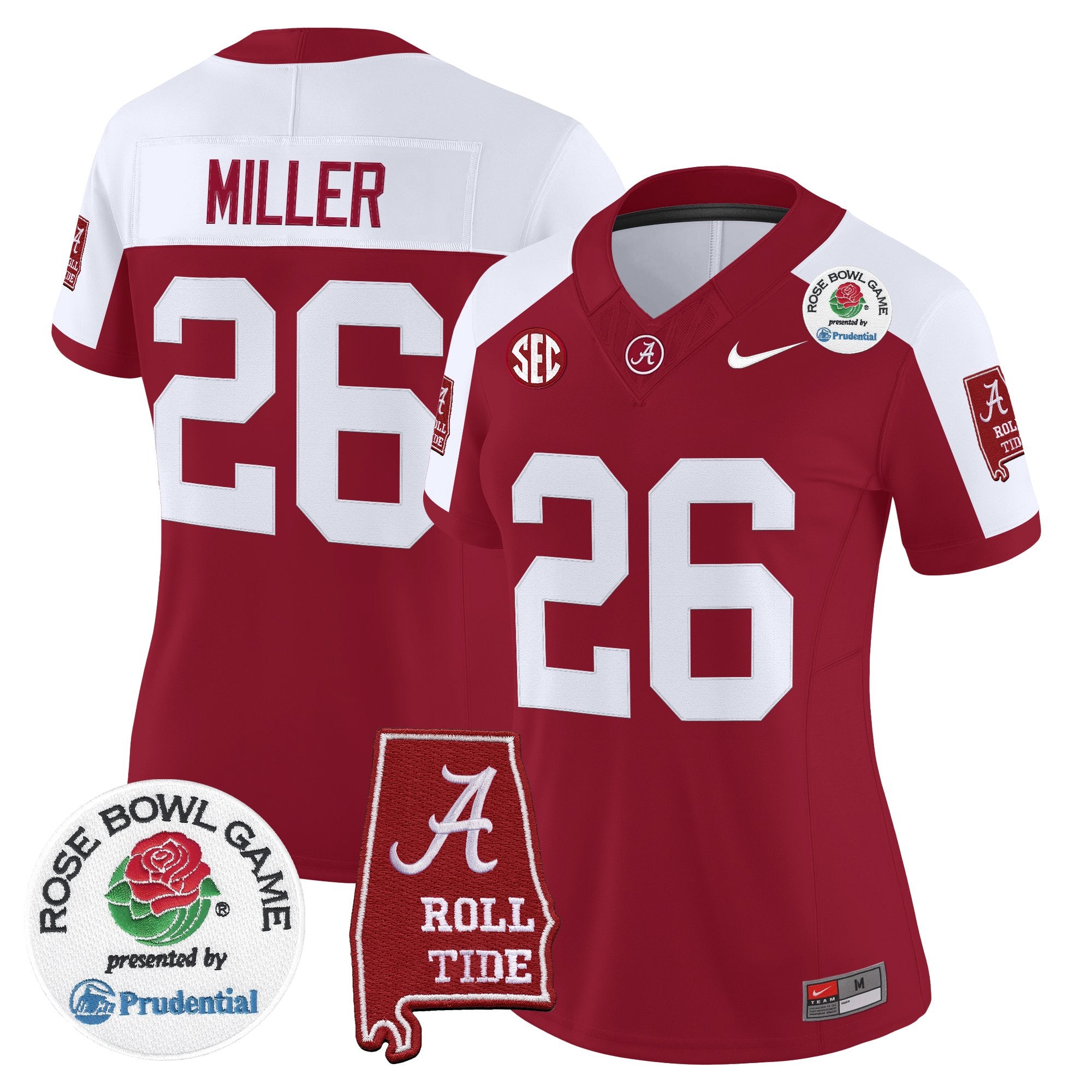 Women's Alabama Crimson Tide 2026 Rose Bowl Vapor Limited Jersey - All Stitched