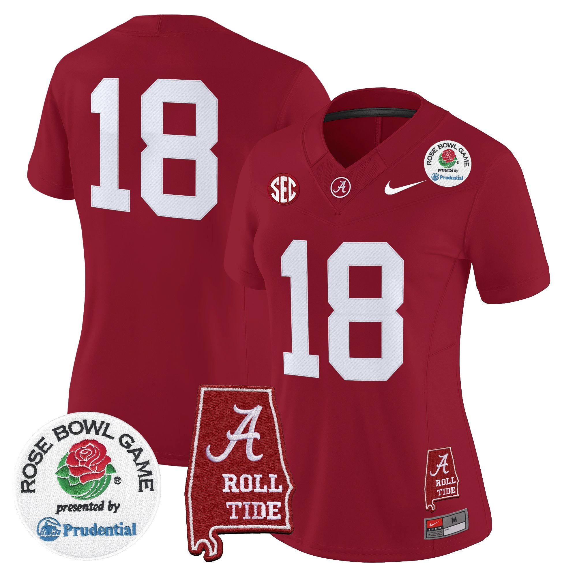 Women's Alabama Crimson Tide 2026 Rose Bowl Vapor Limited Jersey - All Stitched