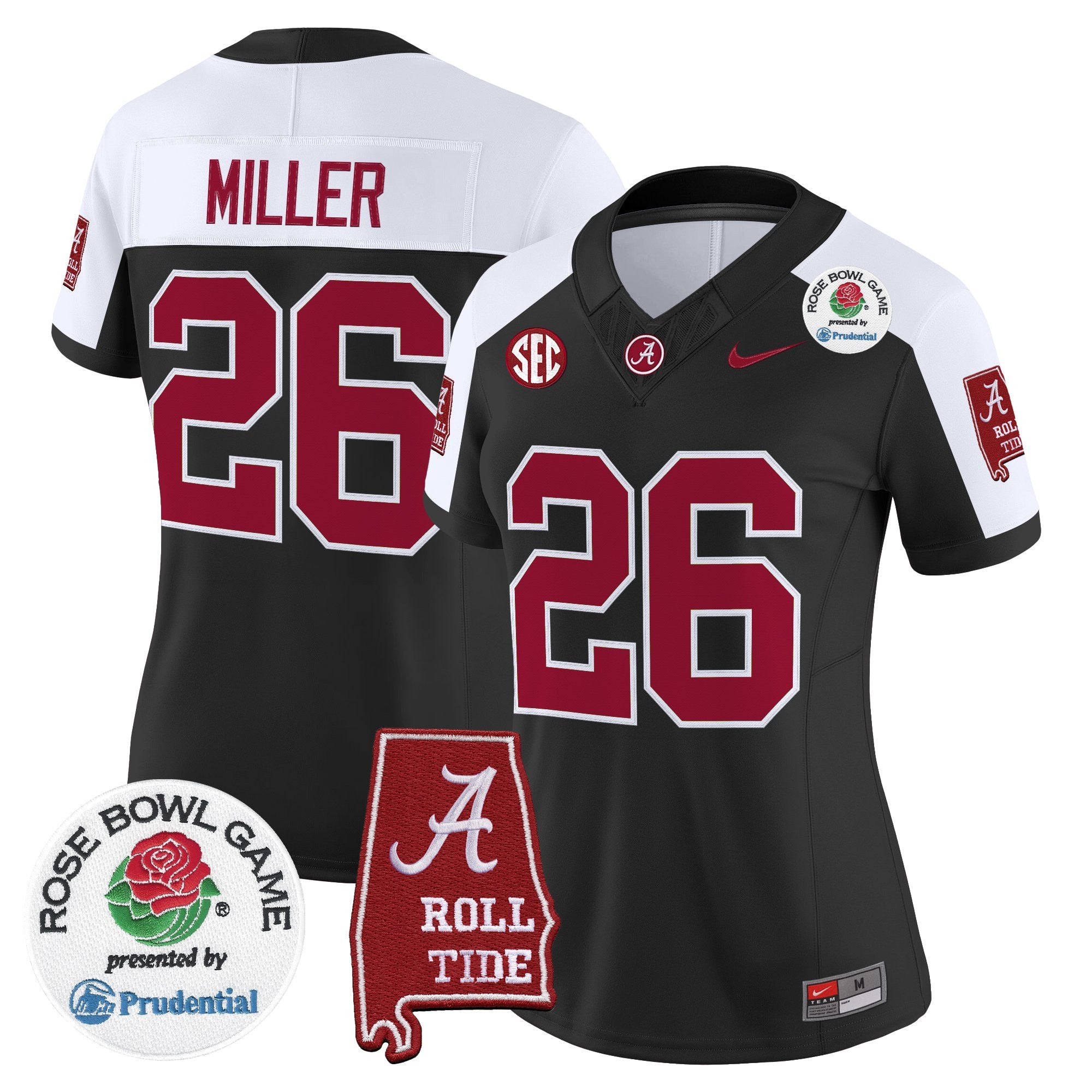 Women's Alabama Crimson Tide 2026 Rose Bowl Vapor Limited Jersey - All Stitched
