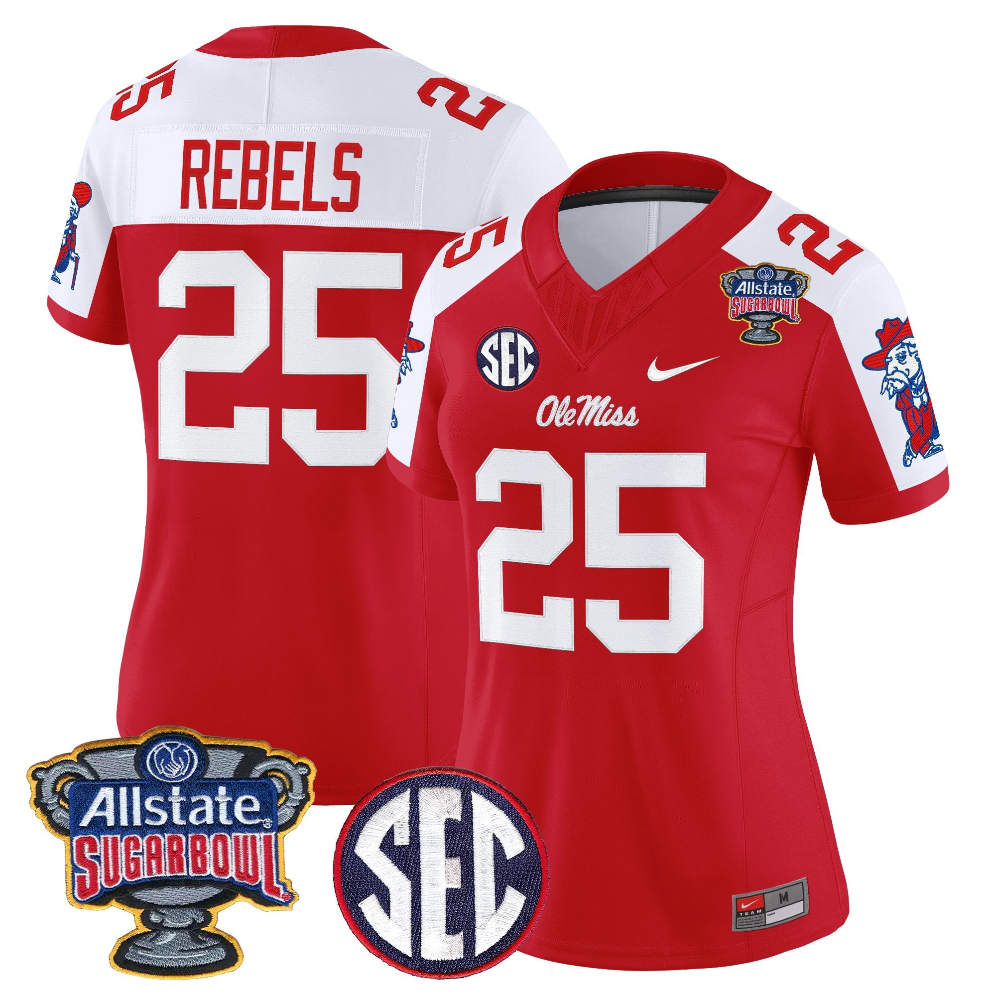 Women's Ole Miss Rebels 2026 Sugar Bowl Vapor Limited Jersey - All Stitched