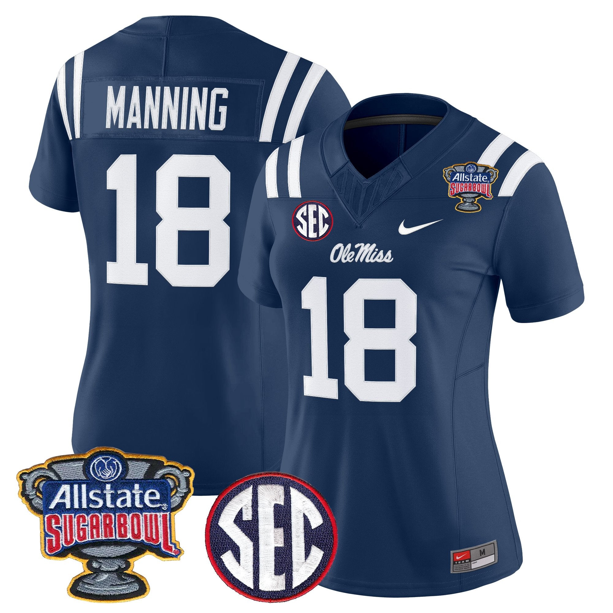 Women's Ole Miss Rebels 2026 Sugar Bowl Vapor Limited Jersey - All Stitched