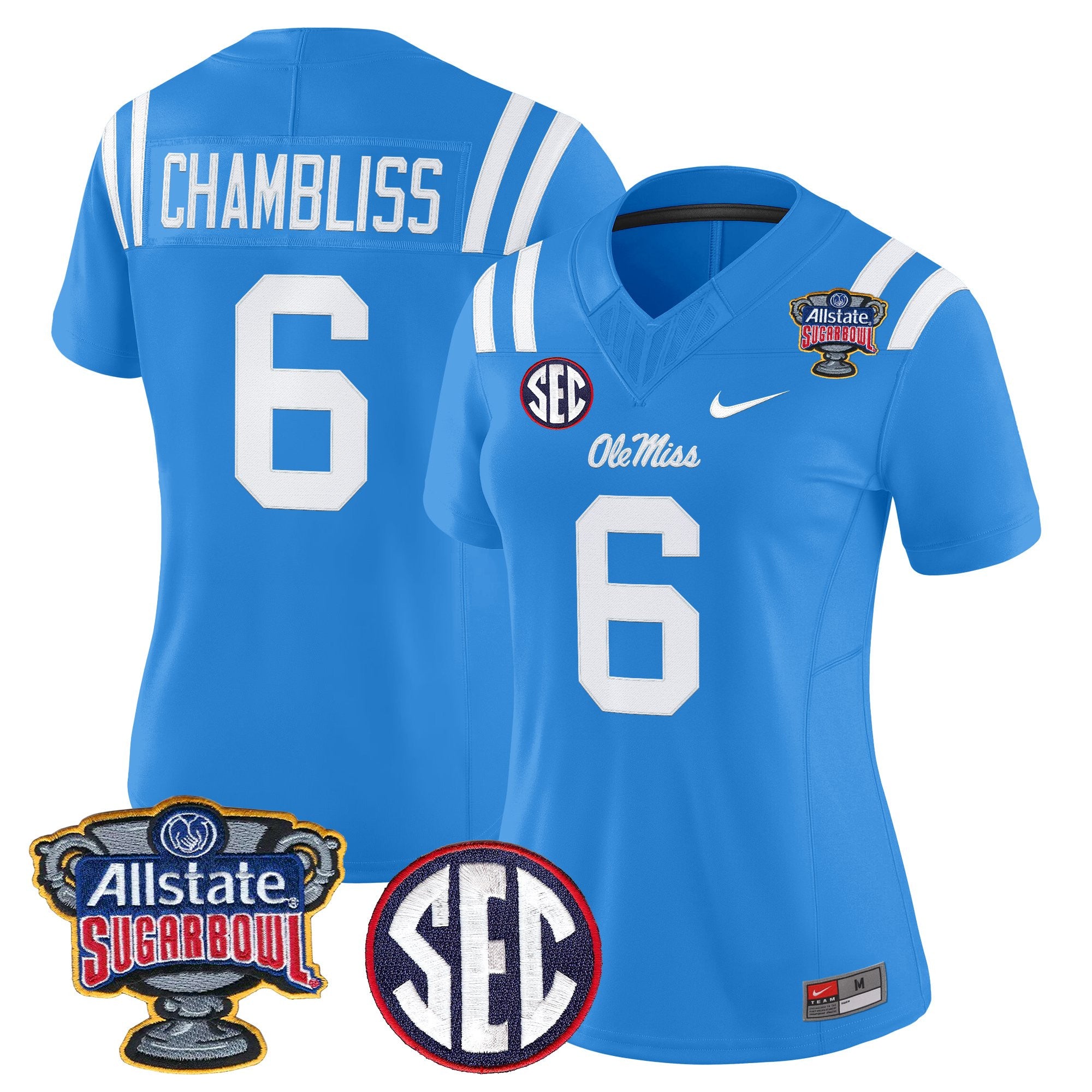 Women's Ole Miss Rebels 2026 Sugar Bowl Vapor Limited Jersey - All Stitched