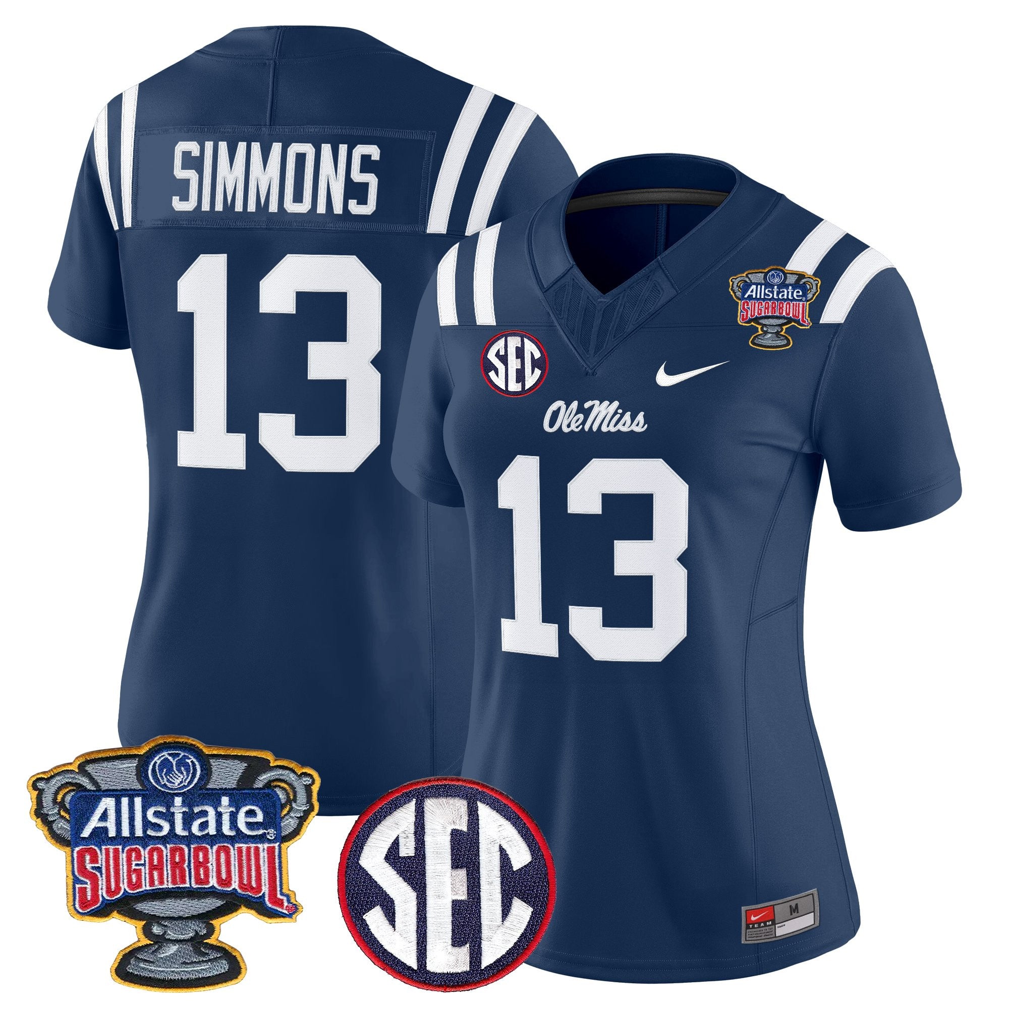 Women's Ole Miss Rebels 2026 Sugar Bowl Vapor Limited Jersey - All Stitched