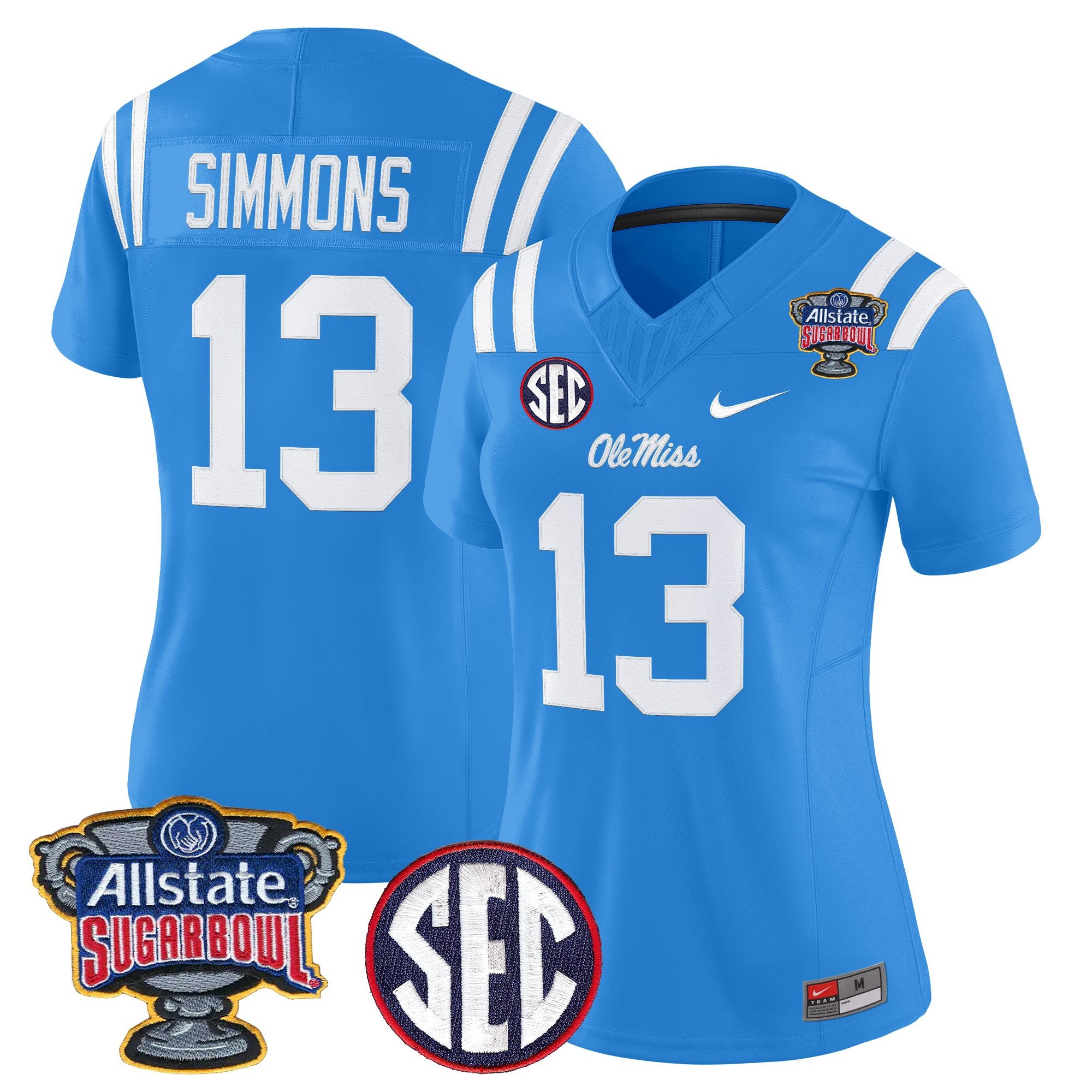 Women's Ole Miss Rebels 2026 Sugar Bowl Vapor Limited Jersey - All Stitched