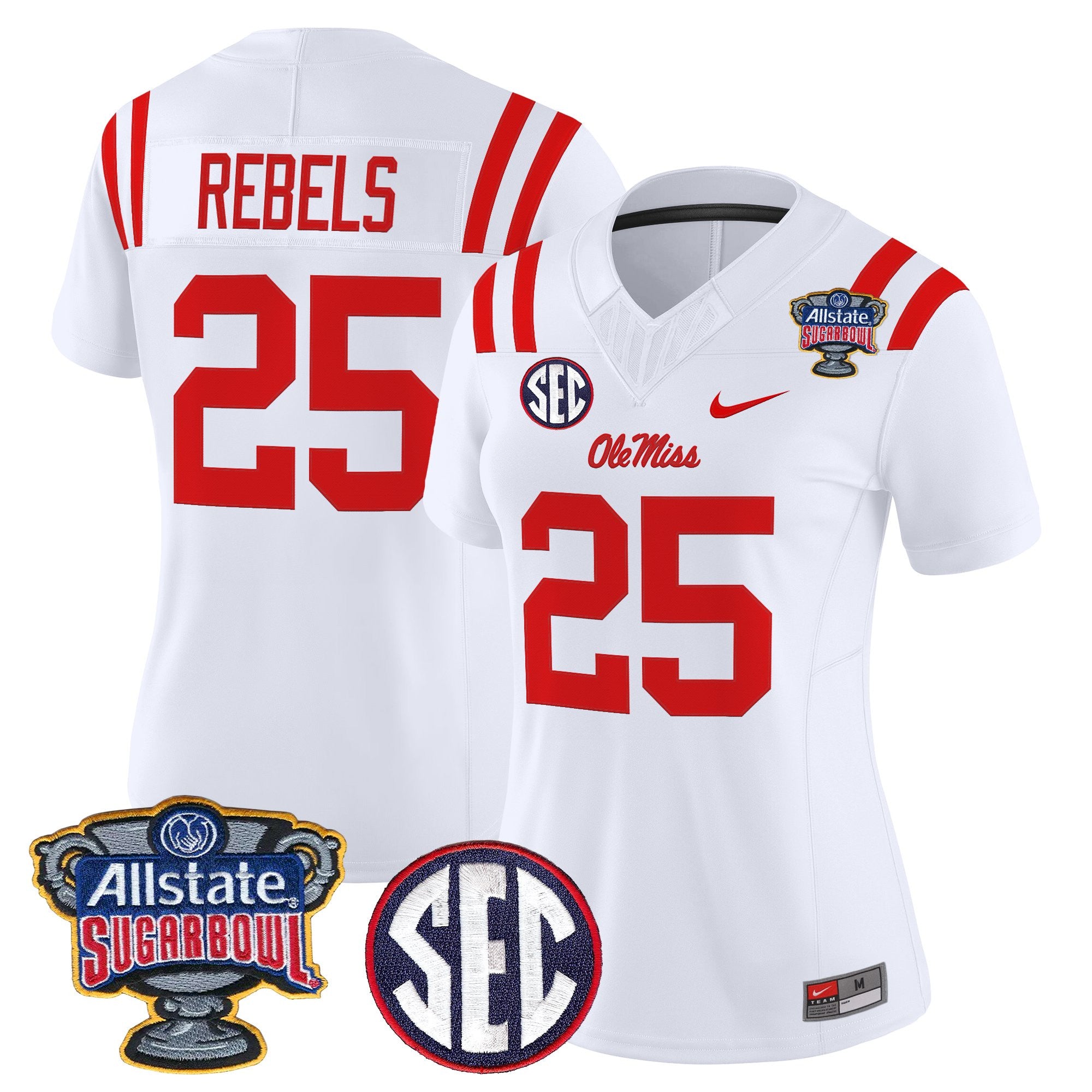 Women's Ole Miss Rebels 2026 Sugar Bowl Vapor Limited Jersey - All Stitched