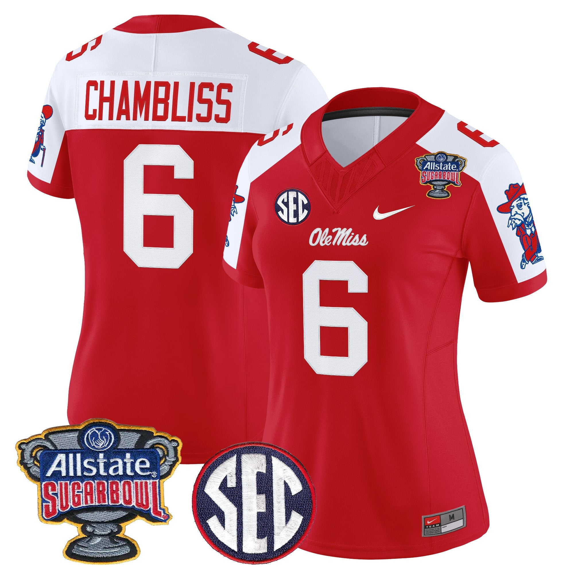 Women's Ole Miss Rebels 2026 Sugar Bowl Vapor Limited Jersey - All Stitched