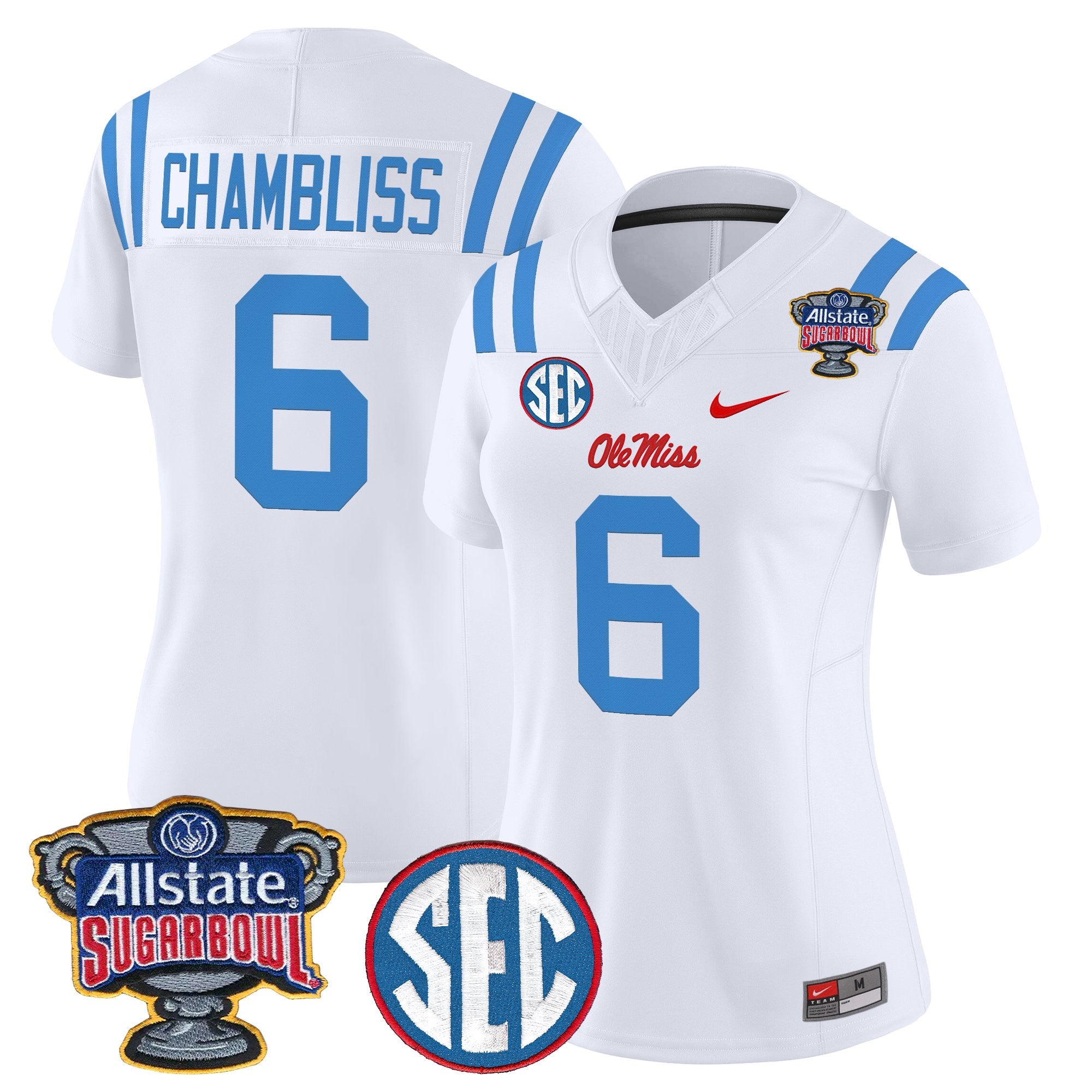 Women's Ole Miss Rebels 2026 Sugar Bowl Vapor Limited Jersey - All Stitched