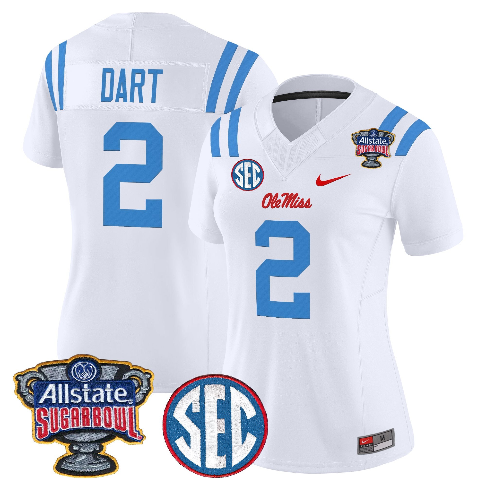 Women's Ole Miss Rebels 2026 Sugar Bowl Vapor Limited Jersey - All Stitched