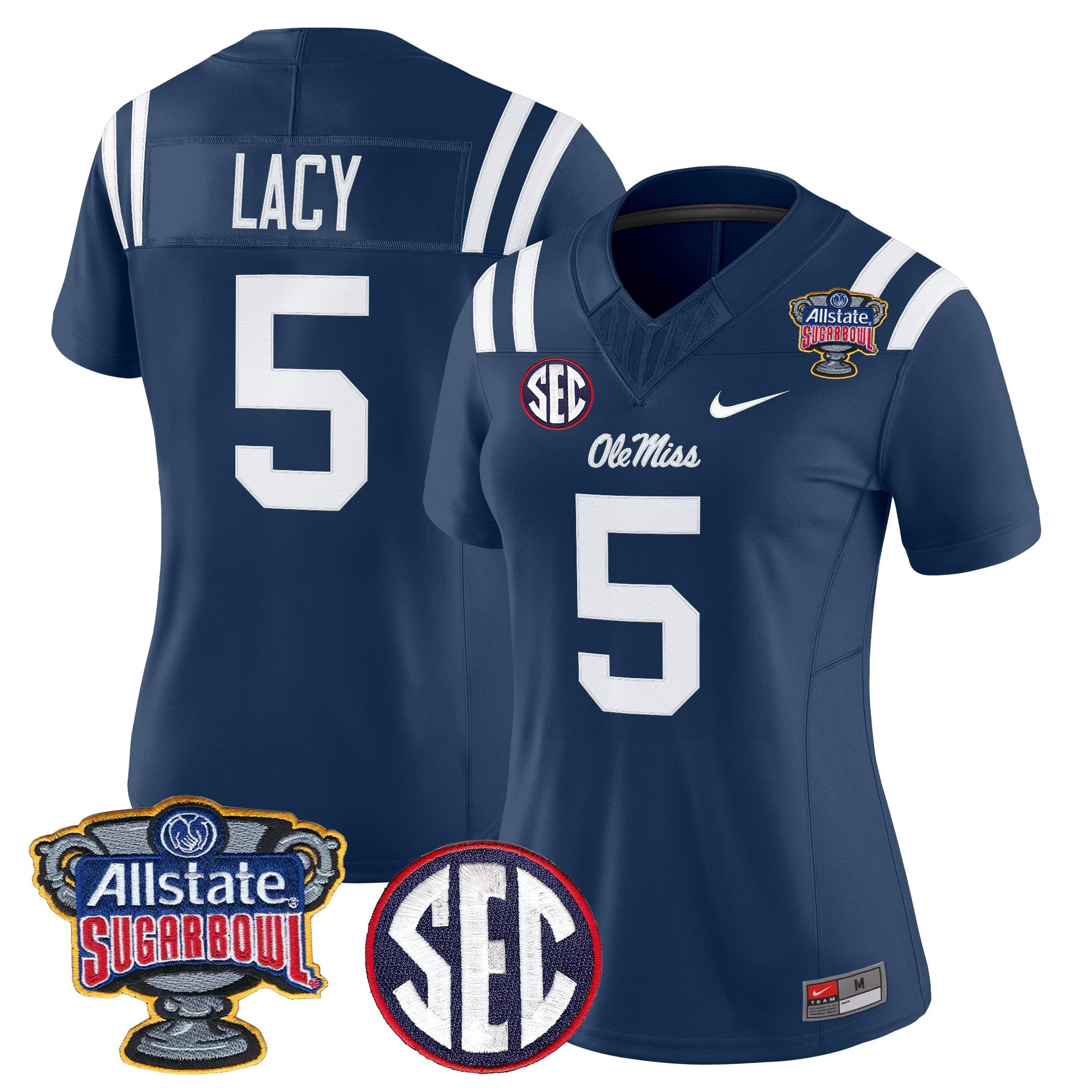 Women's Ole Miss Rebels 2026 Sugar Bowl Vapor Limited Jersey - All Stitched