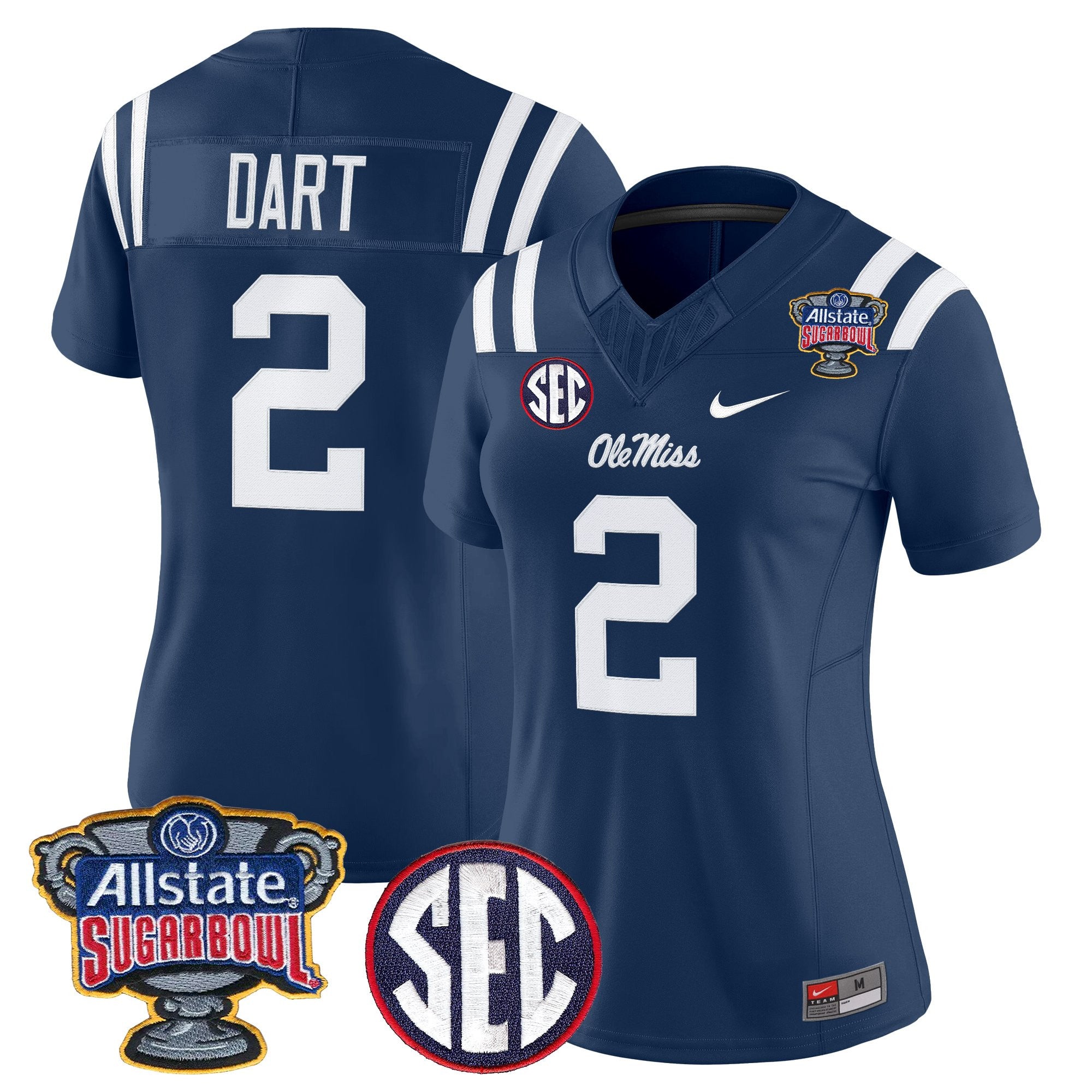 Women's Ole Miss Rebels 2026 Sugar Bowl Vapor Limited Jersey - All Stitched
