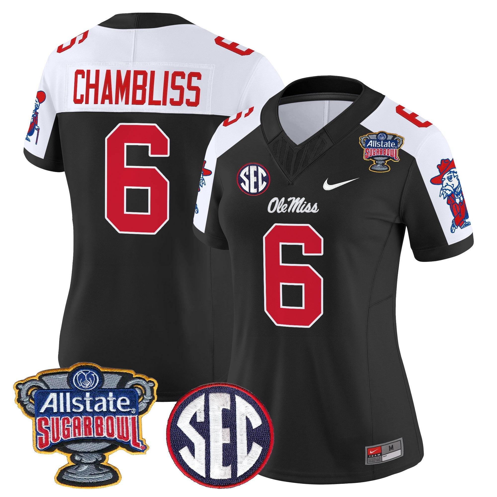 Women's Ole Miss Rebels 2026 Sugar Bowl Vapor Limited Jersey - All Stitched