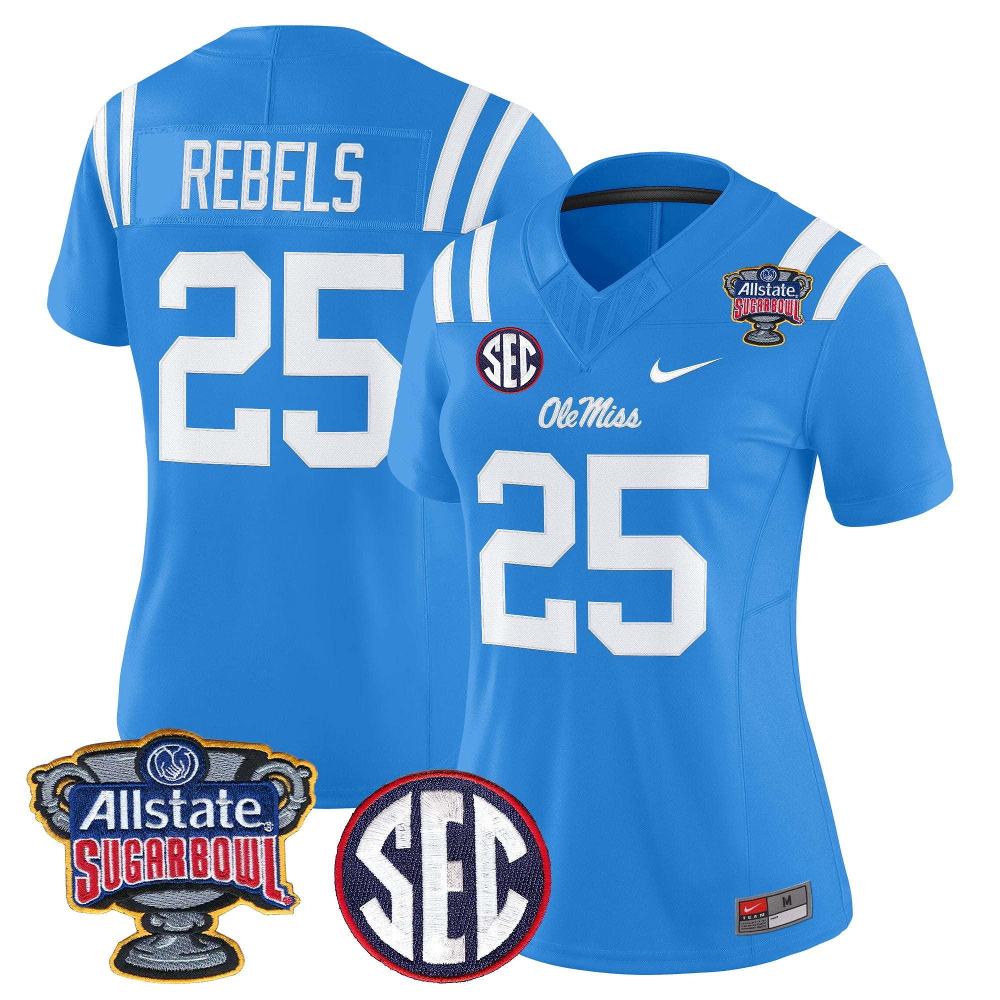 Women's Ole Miss Rebels 2026 Sugar Bowl Vapor Limited Jersey - All Stitched