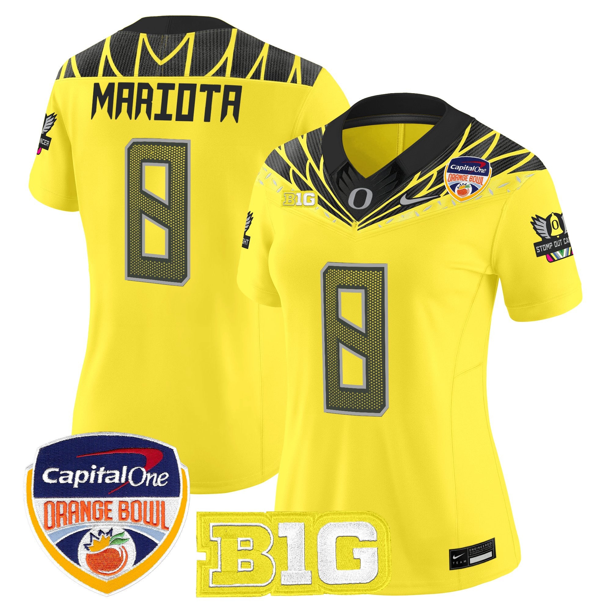 Women's Oregon Ducks 2026 Orange Bowl Vapor Limited Jersey - All Stitched