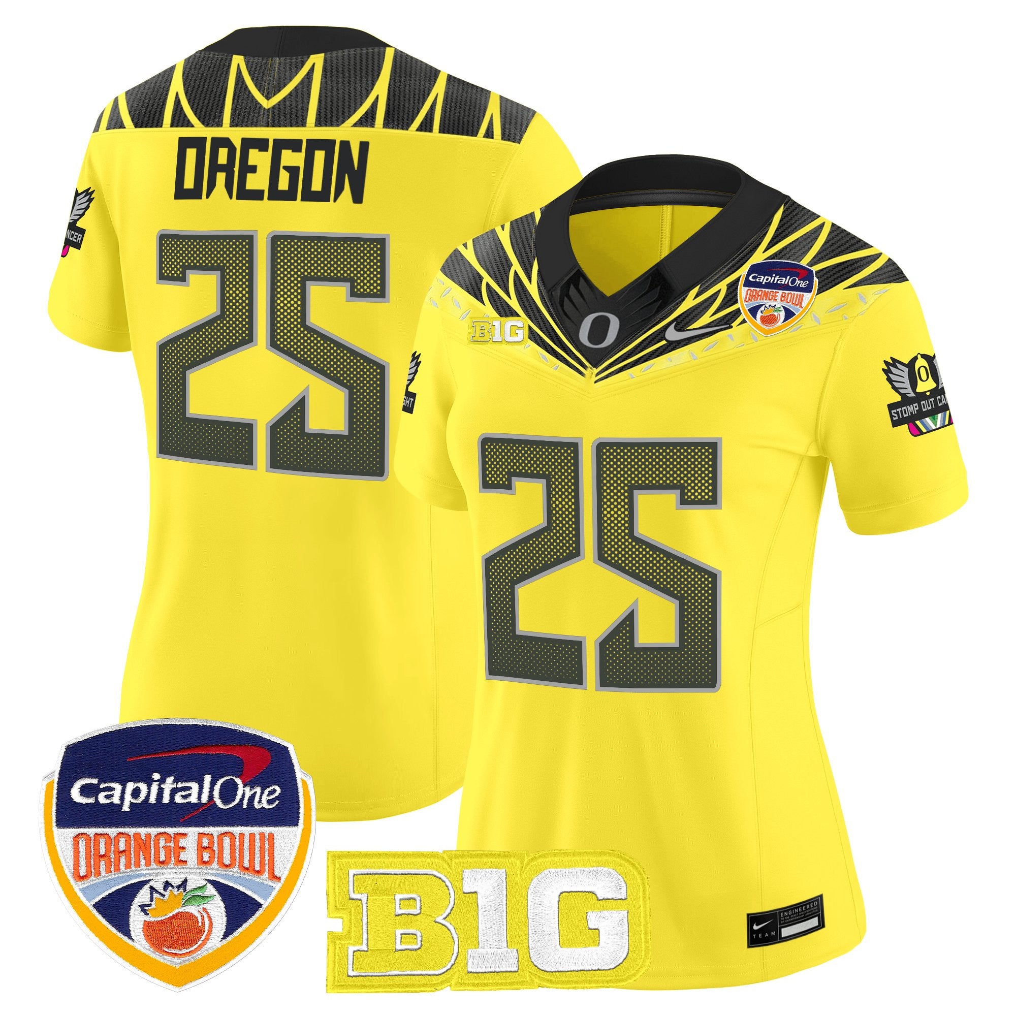 Women's Oregon Ducks 2026 Orange Bowl Vapor Limited Jersey - All Stitched