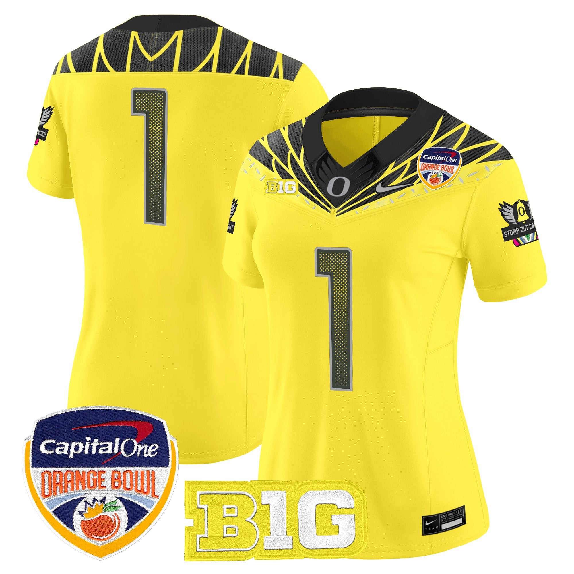 Women's Oregon Ducks 2026 Orange Bowl Vapor Limited Jersey - All Stitched
