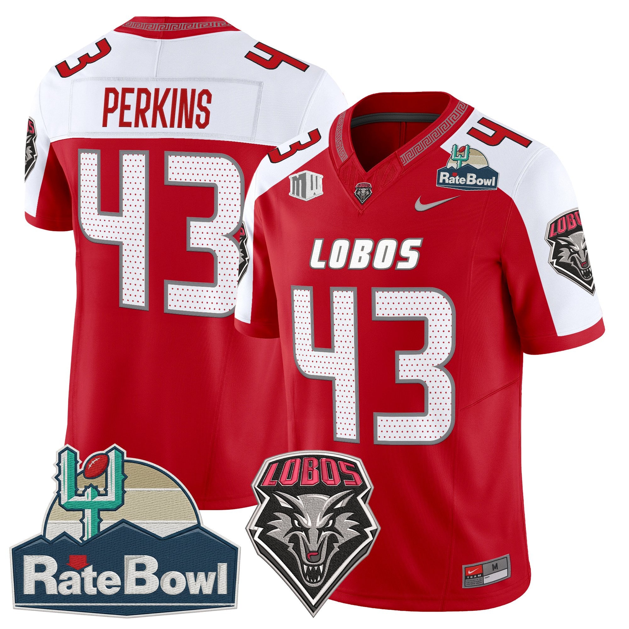Men's New Mexico Lobos 2025 Rate Bowl Vapor Limited Jersey - All Stitched