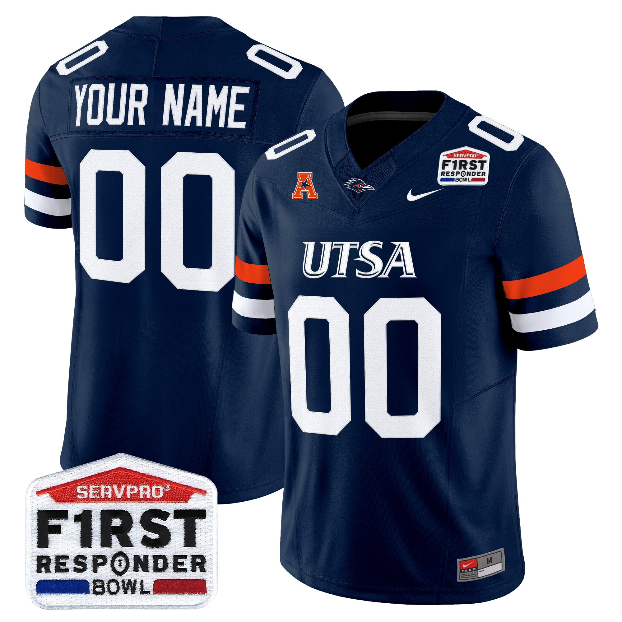 UTSA Roadrunners 2025 First Responder Bowl Vapor Limited Custom Jersey - All Stitched