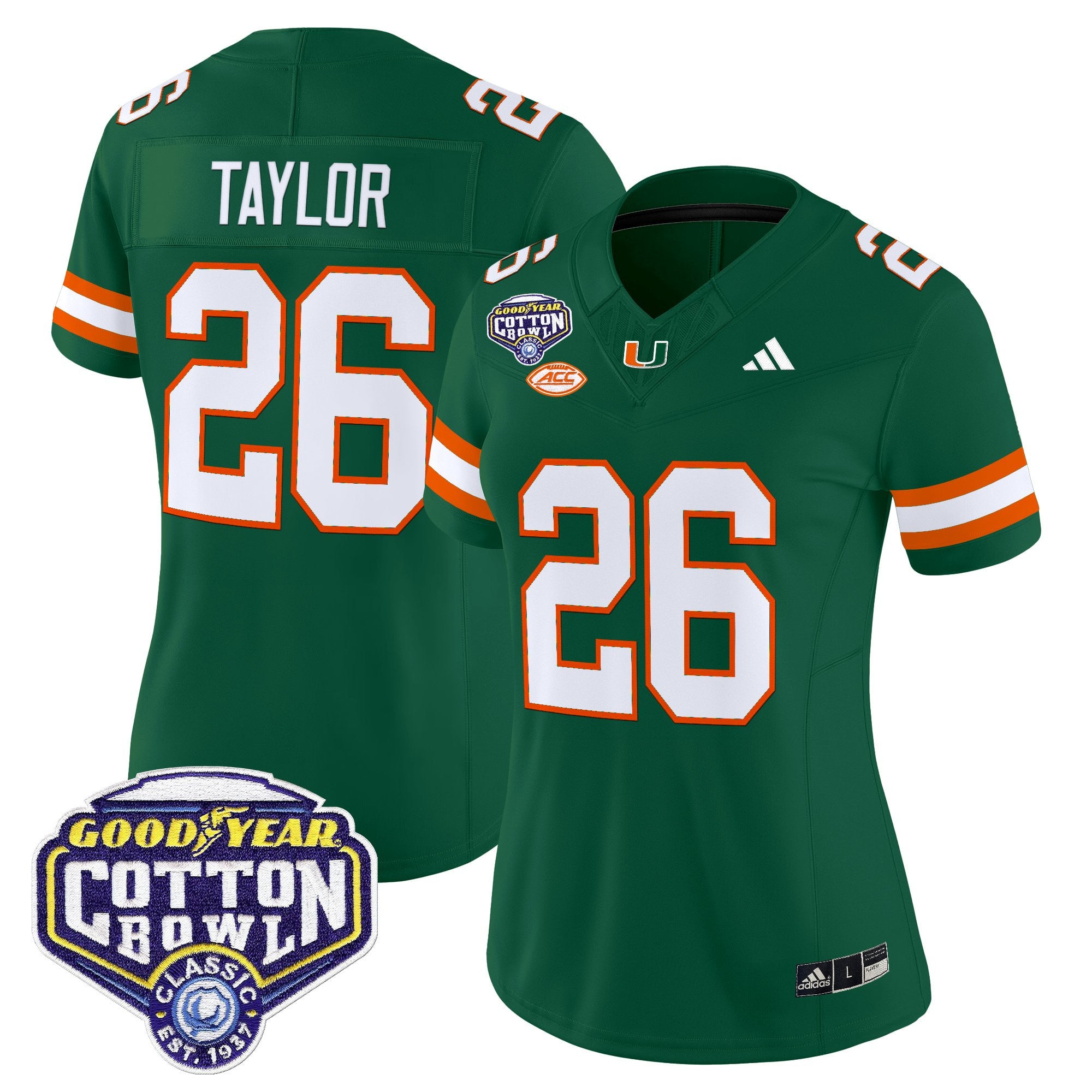 Women's Miami Hurricanes 2025 Cotton Bowl Vapor Limited Jersey - All Stitched
