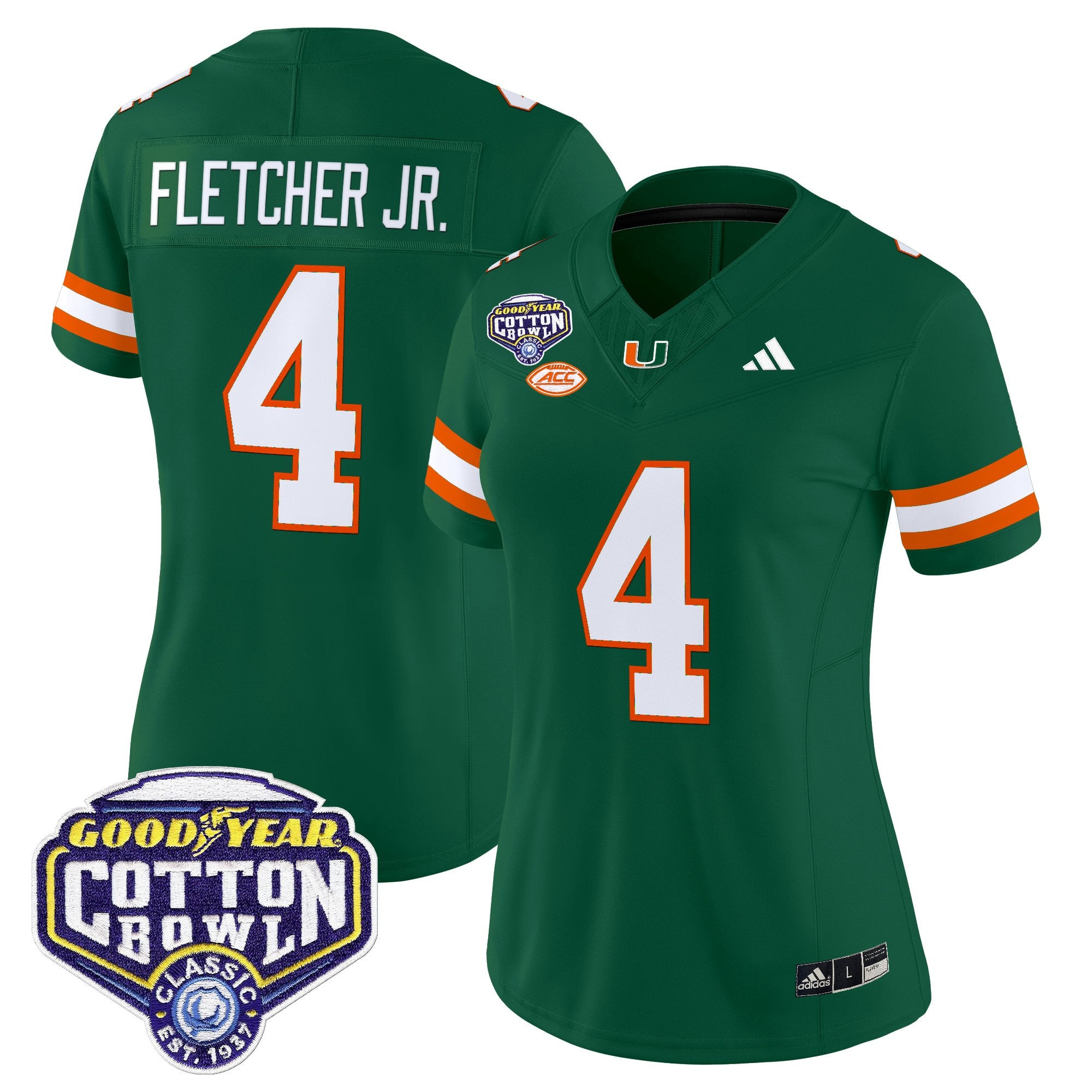 Women's Miami Hurricanes 2025 Cotton Bowl Vapor Limited Jersey - All Stitched