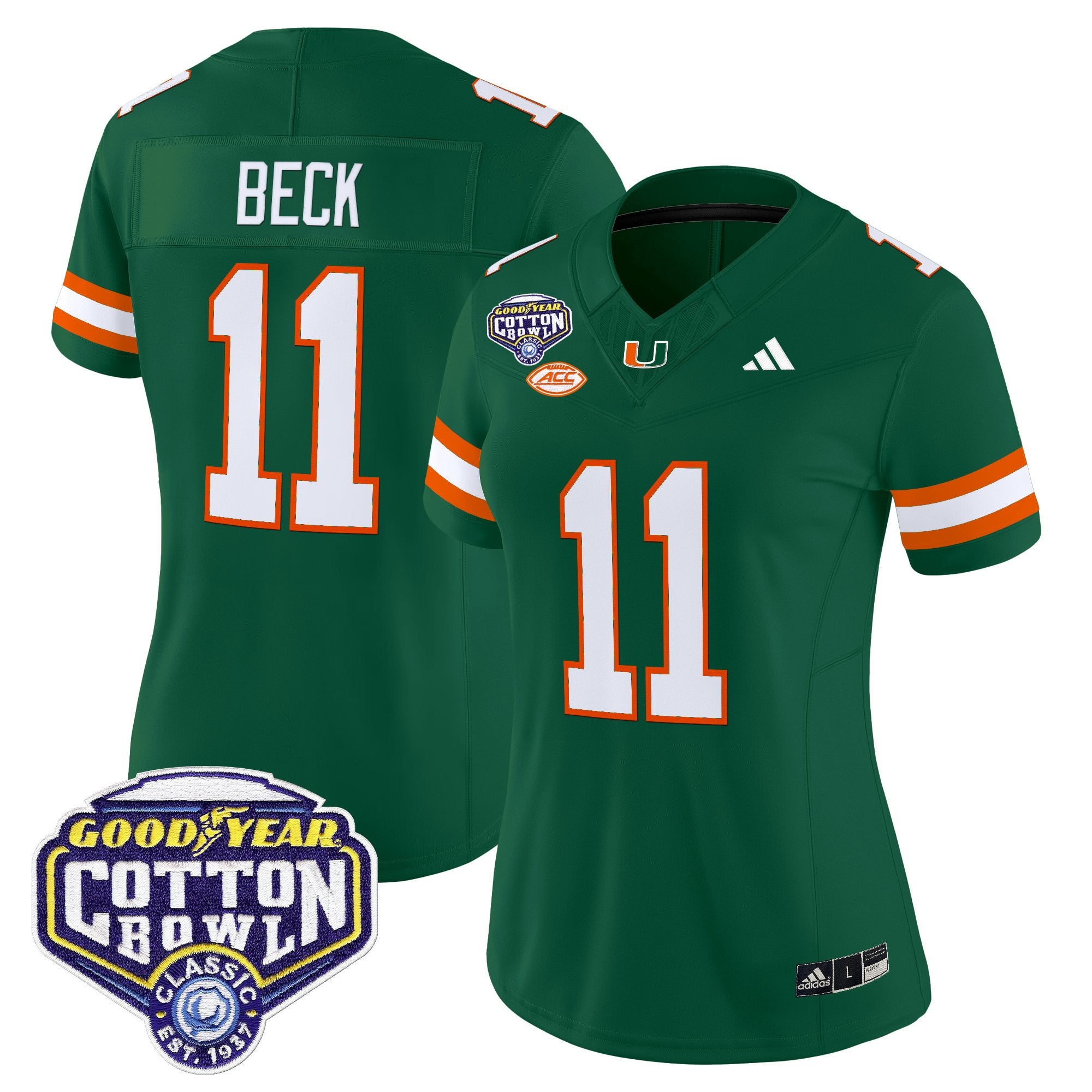 Women's Miami Hurricanes 2025 Cotton Bowl Vapor Limited Jersey - All Stitched
