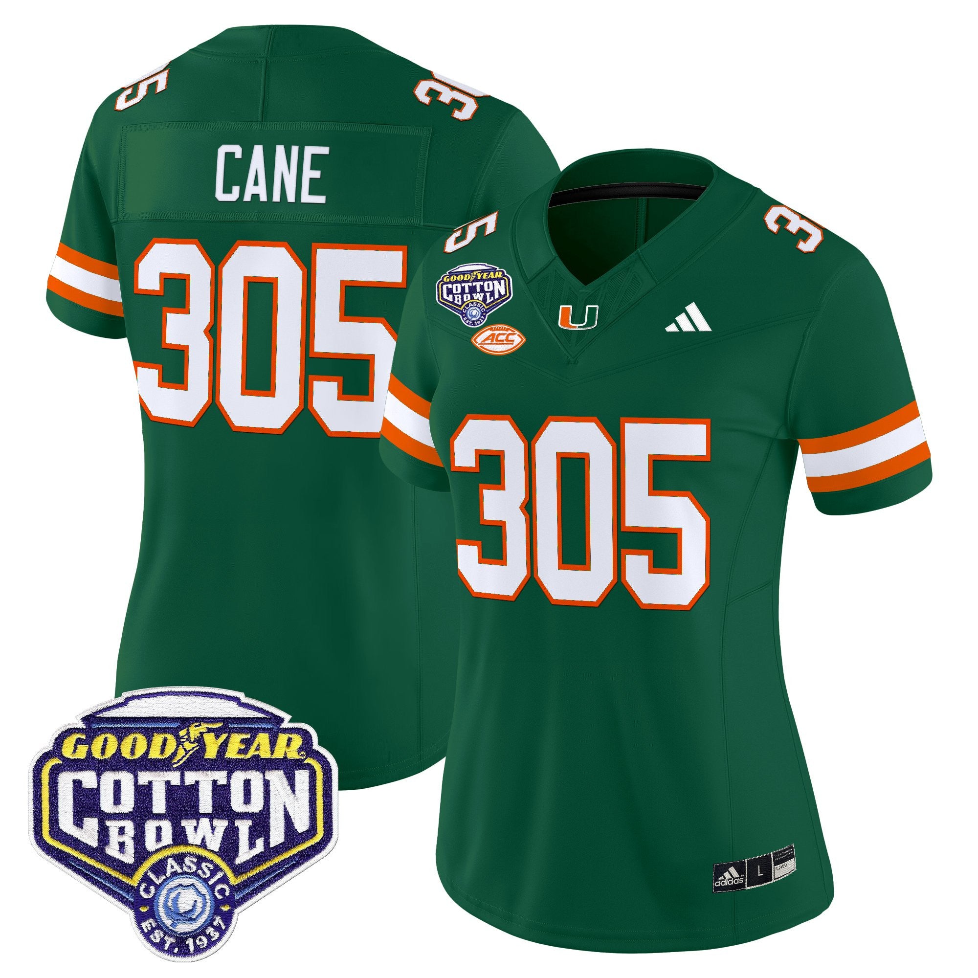 Women's Miami Hurricanes 2025 Cotton Bowl Vapor Limited Jersey - All Stitched