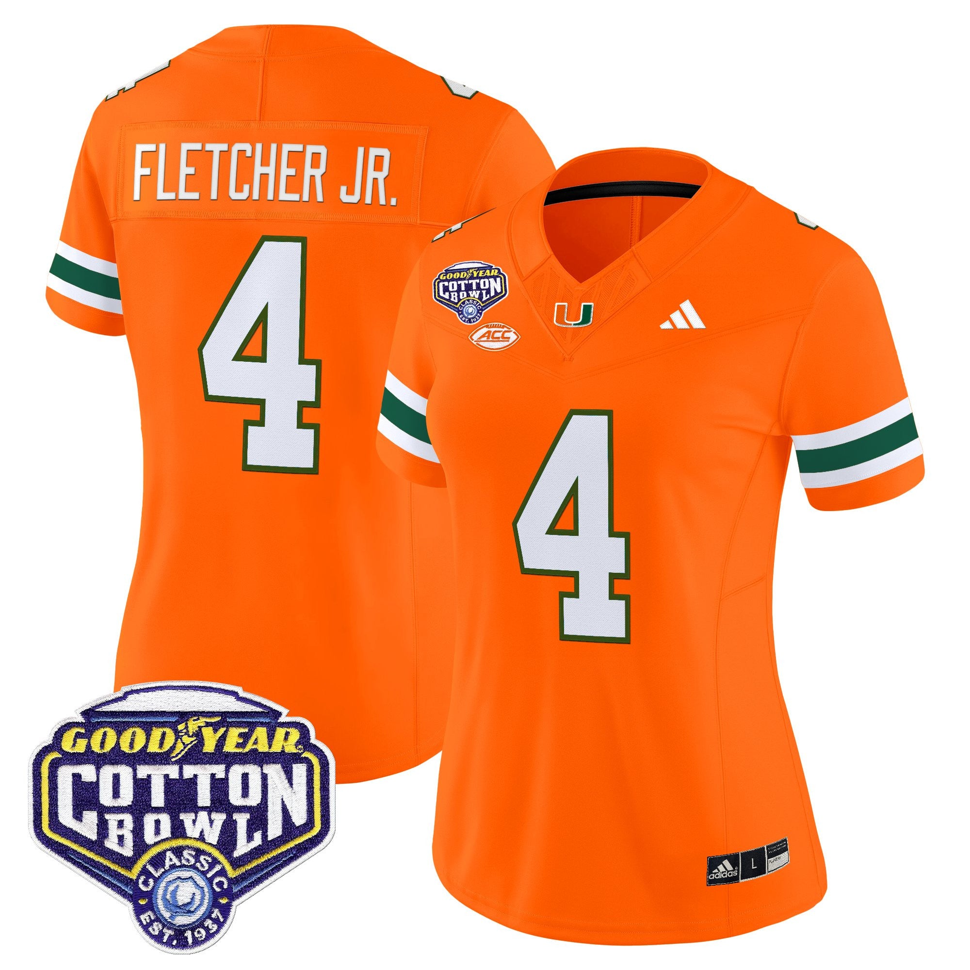 Women's Miami Hurricanes 2025 Cotton Bowl Vapor Limited Jersey - All Stitched