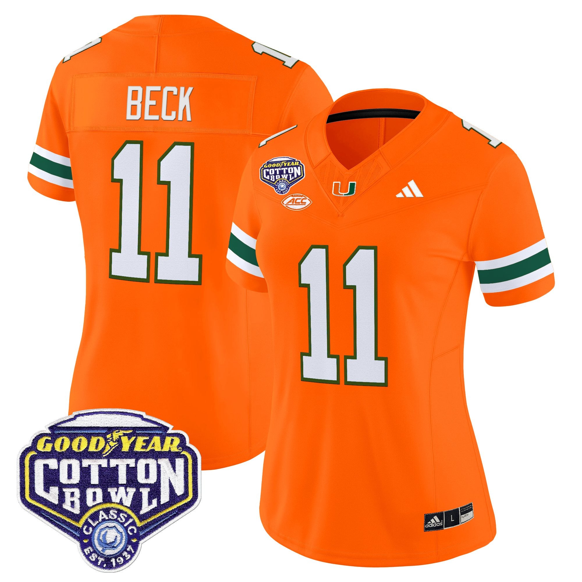Women's Miami Hurricanes 2025 Cotton Bowl Vapor Limited Jersey - All Stitched