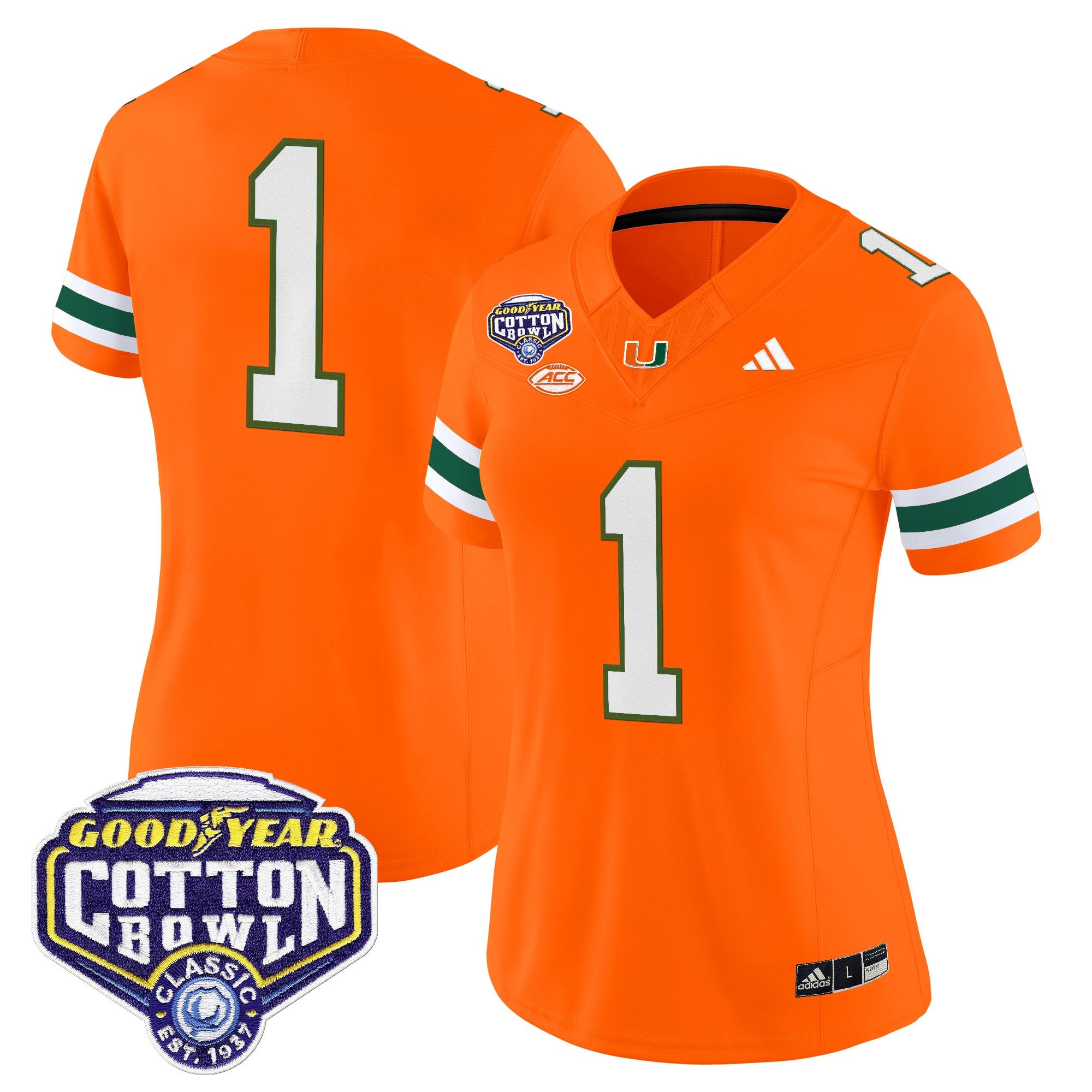 Women's Miami Hurricanes 2025 Cotton Bowl Vapor Limited Jersey - All Stitched