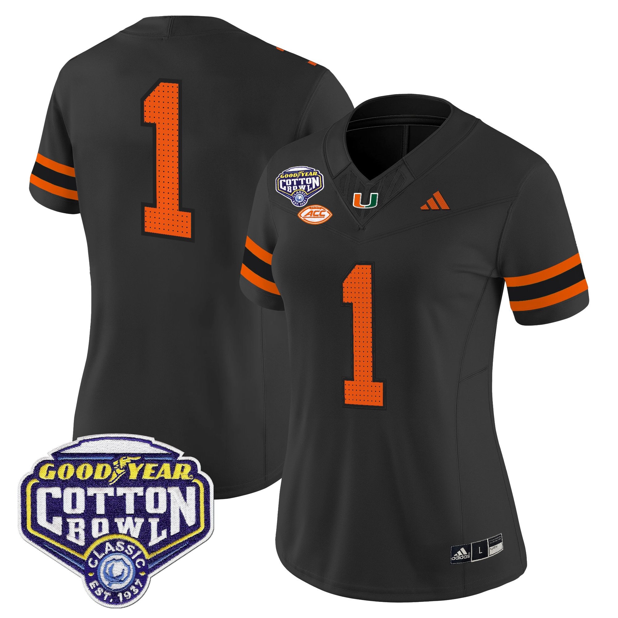 Women's Miami Hurricanes 2025 Cotton Bowl Vapor Limited Jersey - All Stitched