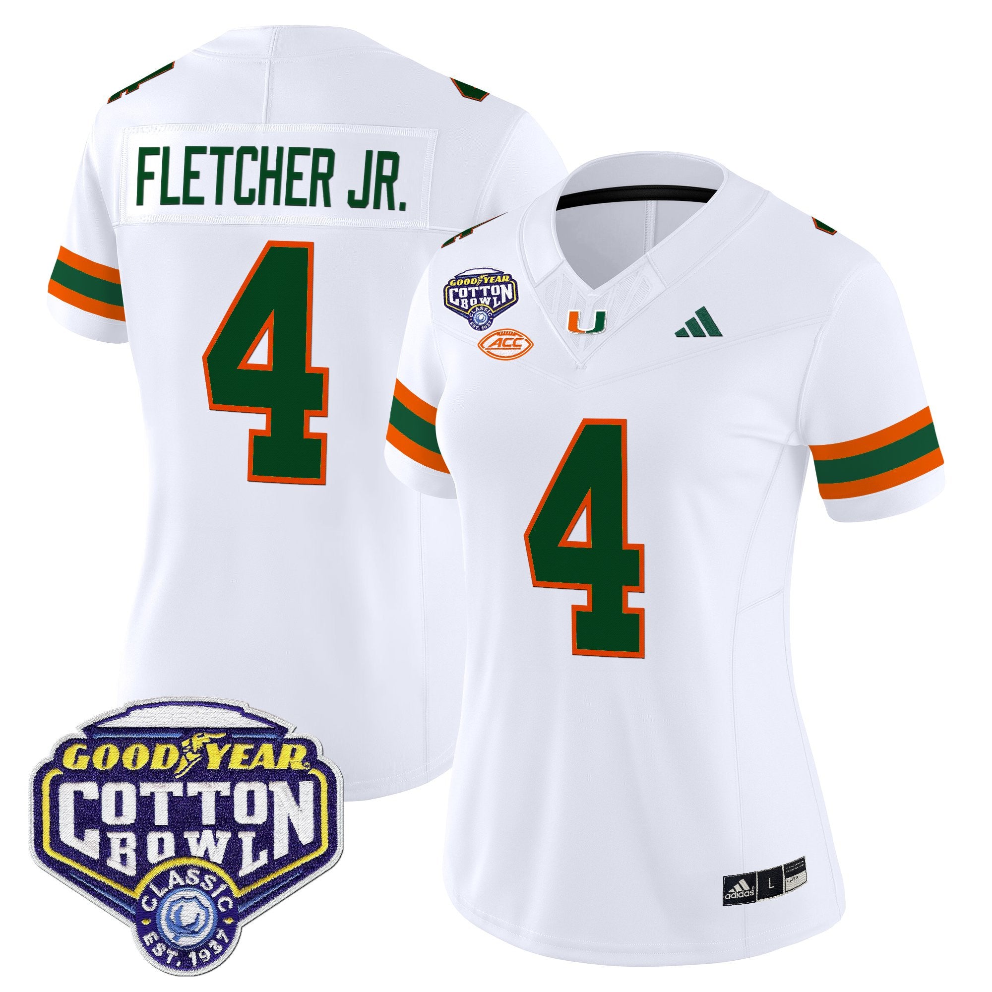 Women's Miami Hurricanes 2025 Cotton Bowl Vapor Limited Jersey - All Stitched