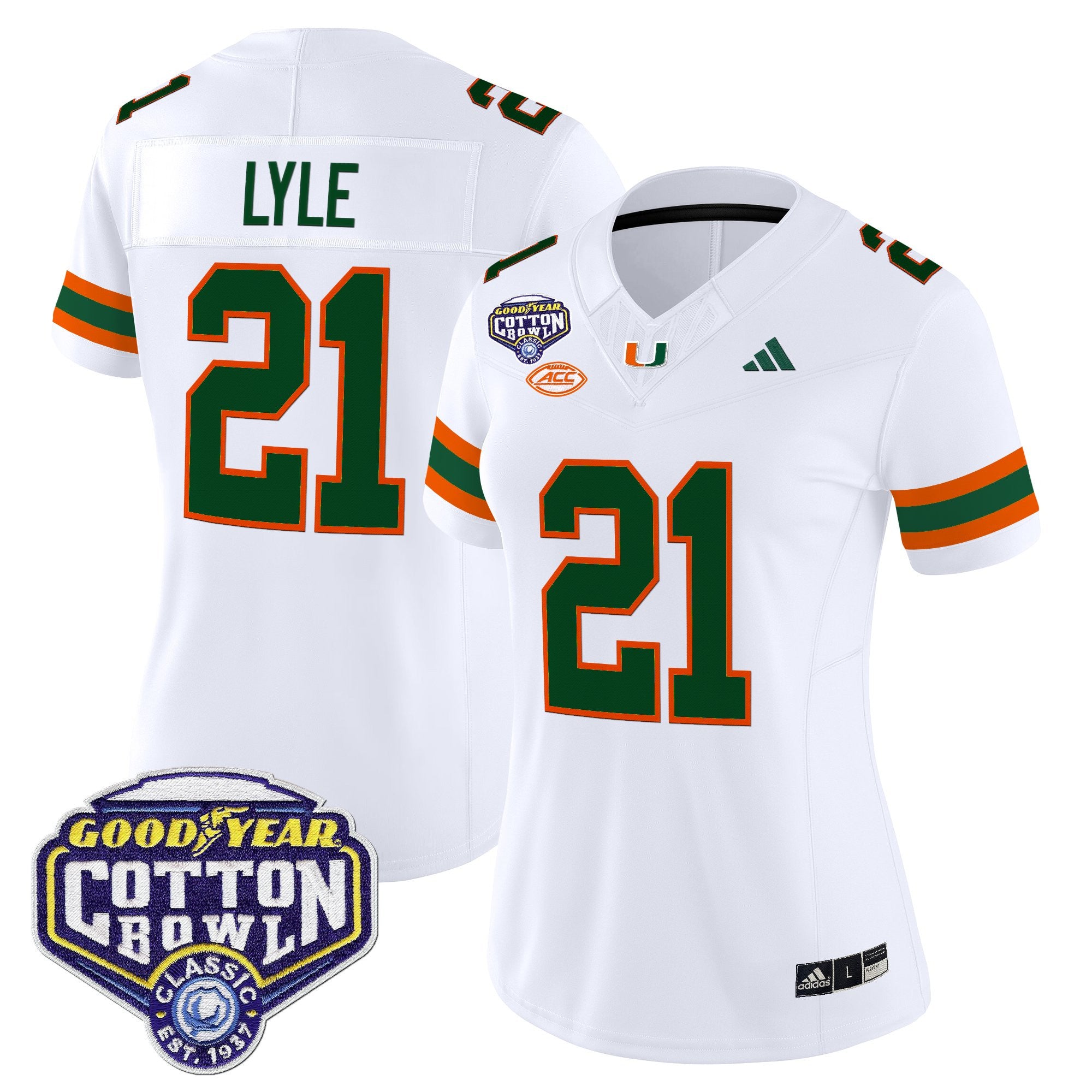 Women's Miami Hurricanes 2025 Cotton Bowl Vapor Limited Jersey - All Stitched