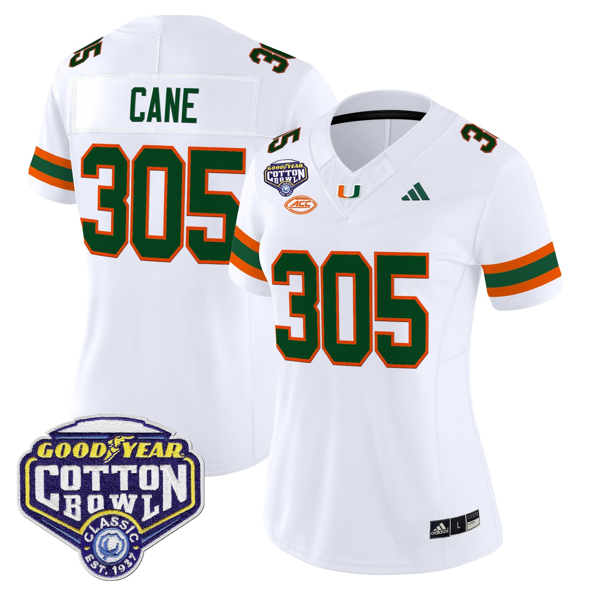 Women's Miami Hurricanes 2025 Cotton Bowl Vapor Limited Jersey - All Stitched