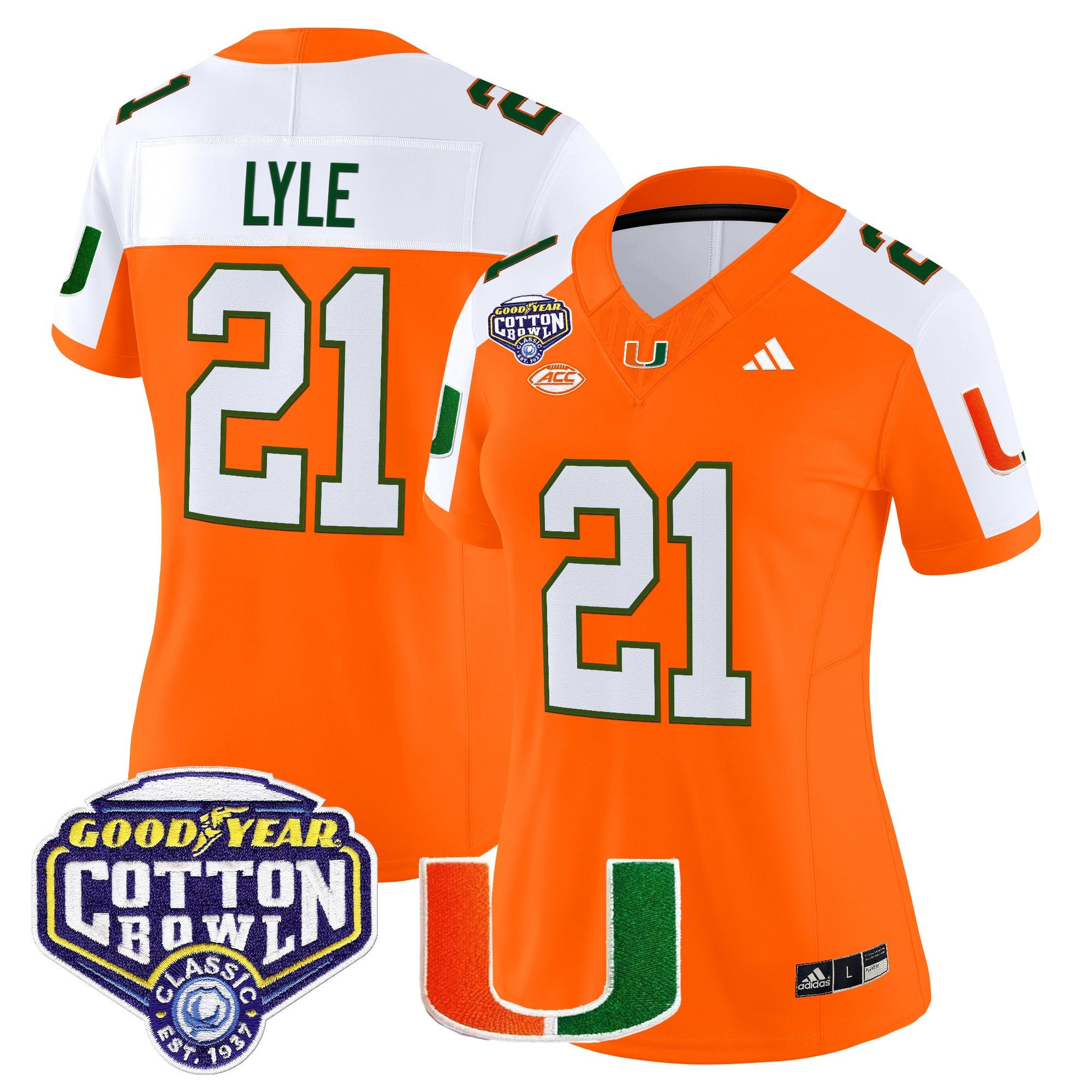Women's Miami Hurricanes 2025 Cotton Bowl Vapor Limited Jersey - All Stitched
