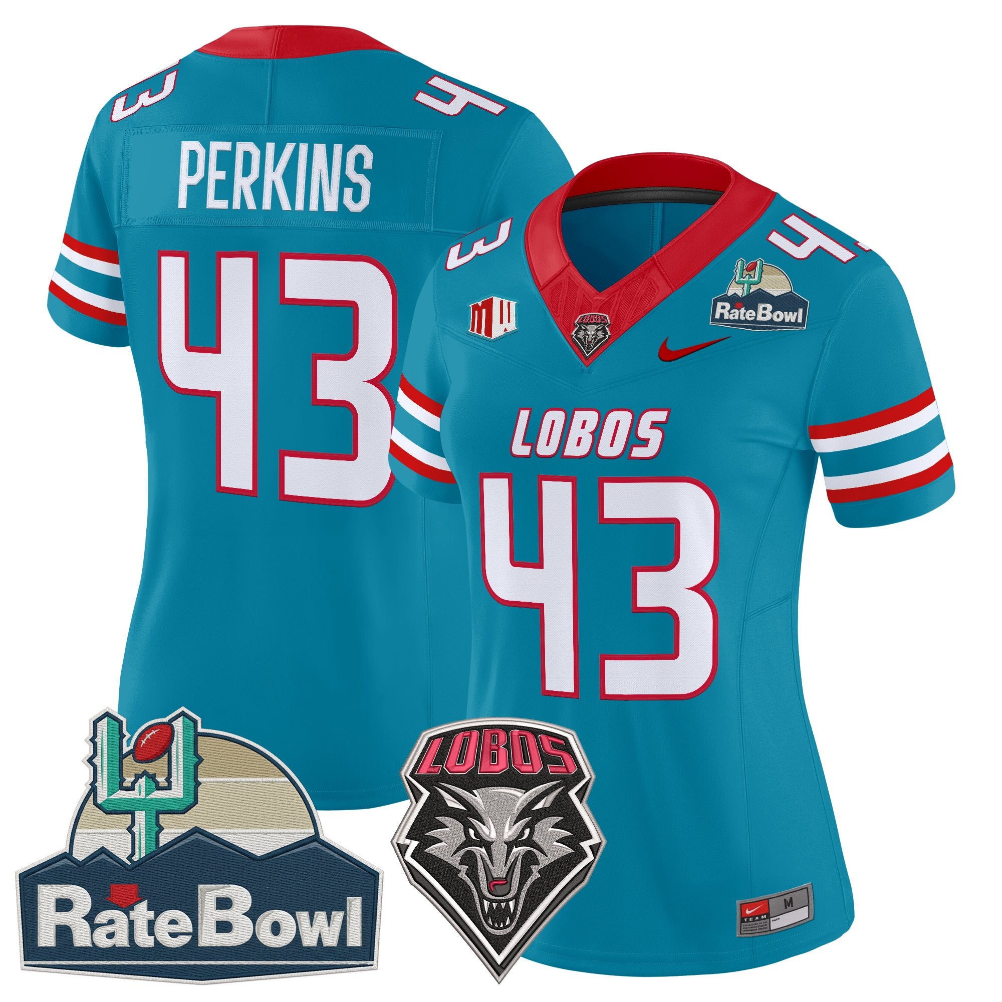 Women's New Mexico Lobos 2025 Rate Bowl Vapor Limited Jersey - All Stitched