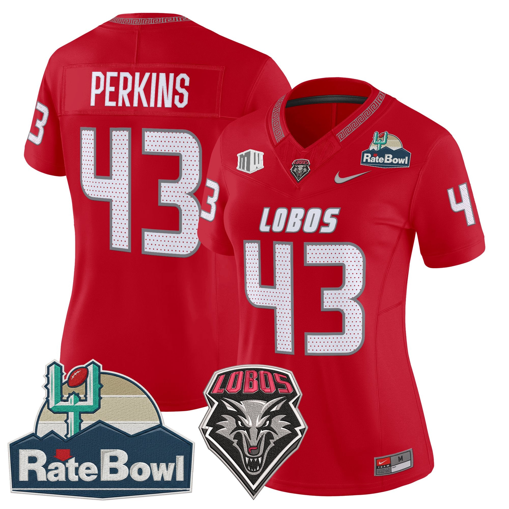 Women's New Mexico Lobos 2025 Rate Bowl Vapor Limited Jersey - All Stitched