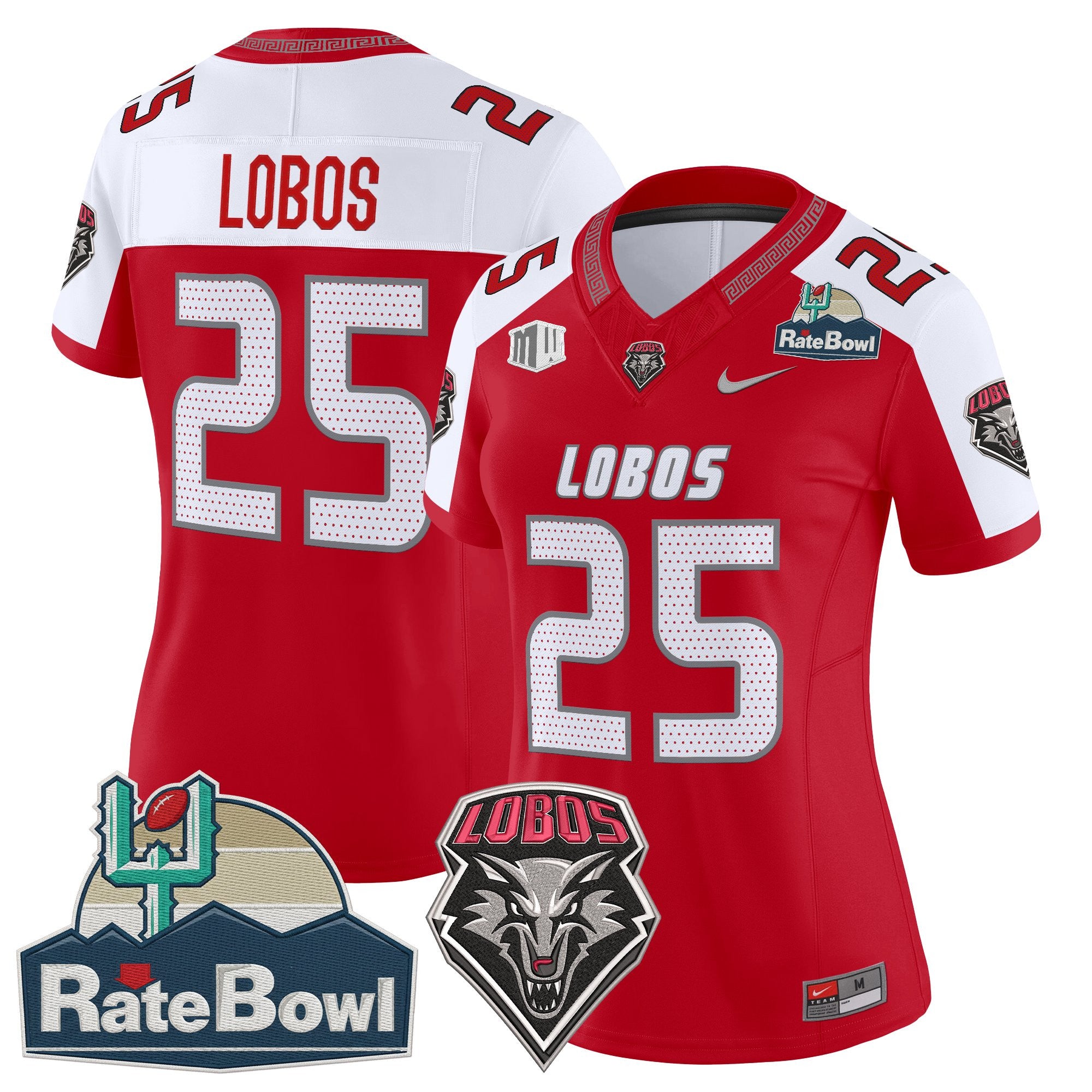Women's New Mexico Lobos 2025 Rate Bowl Vapor Limited Jersey - All Stitched