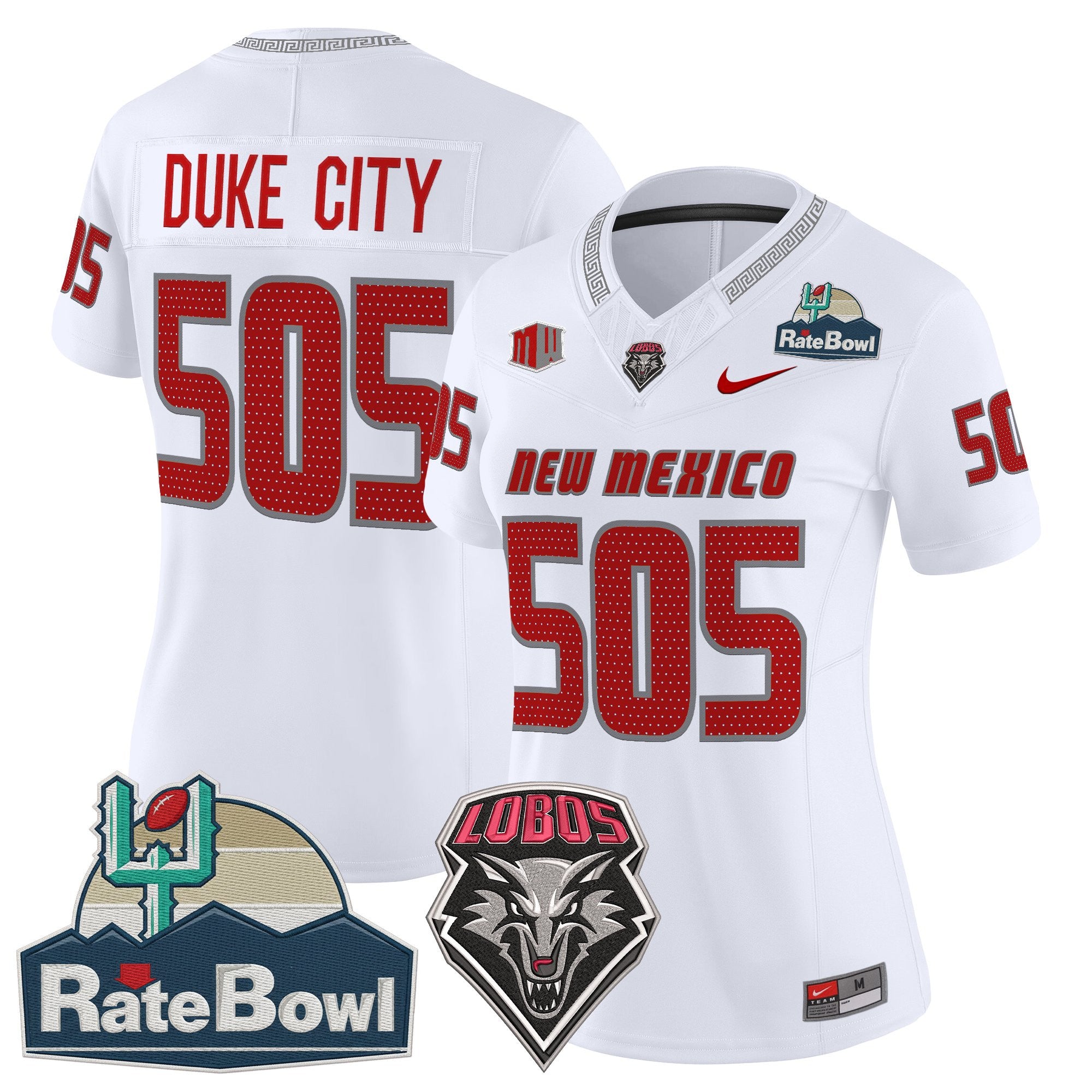 Women's New Mexico Lobos 2025 Rate Bowl Vapor Limited Jersey - All Stitched
