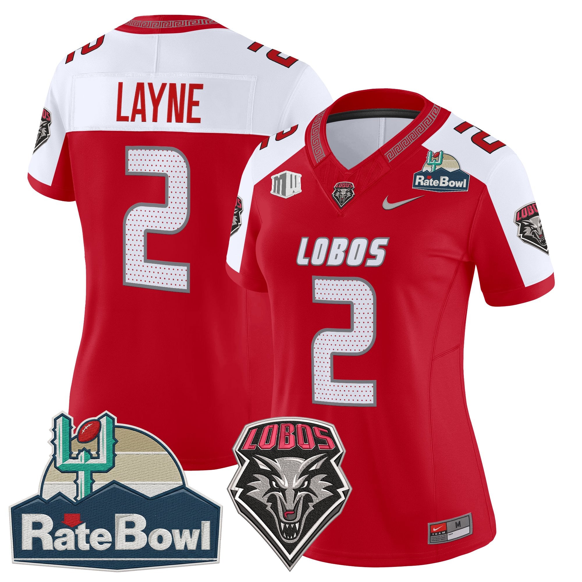 Women's New Mexico Lobos 2025 Rate Bowl Vapor Limited Jersey - All Stitched